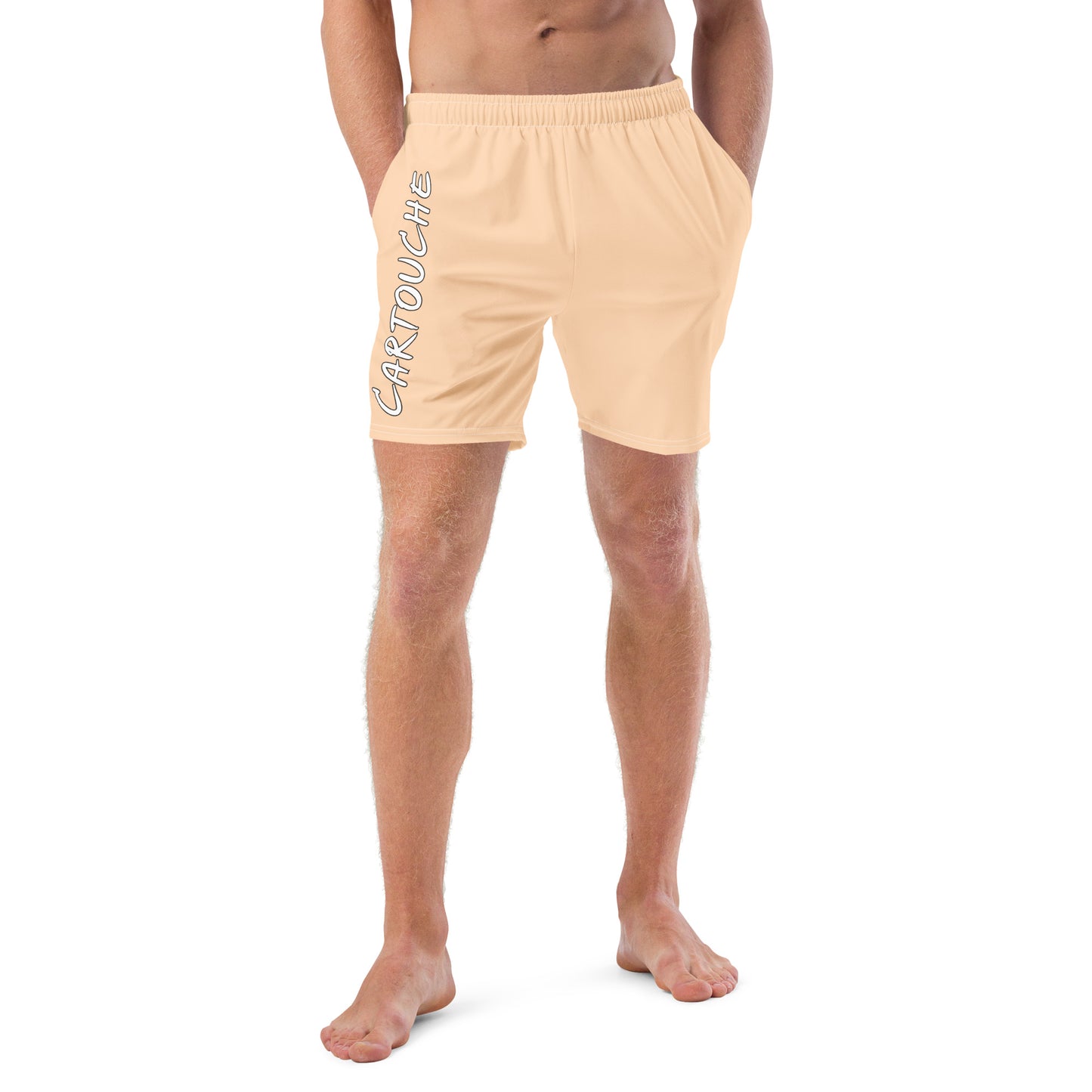 Men's Swim Trunks - Cartouche Logo (Peach)