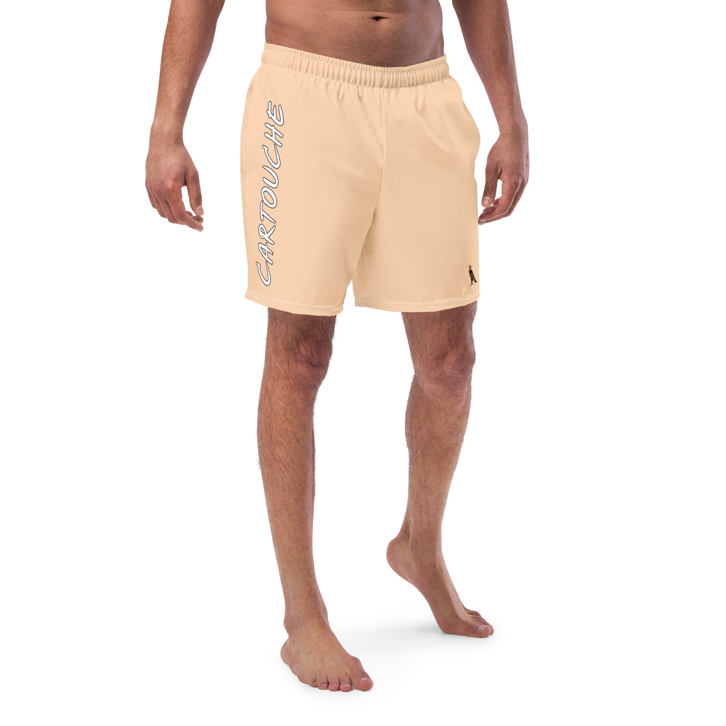 Men's Swim Trunks - Cartouche Logo (Peach)