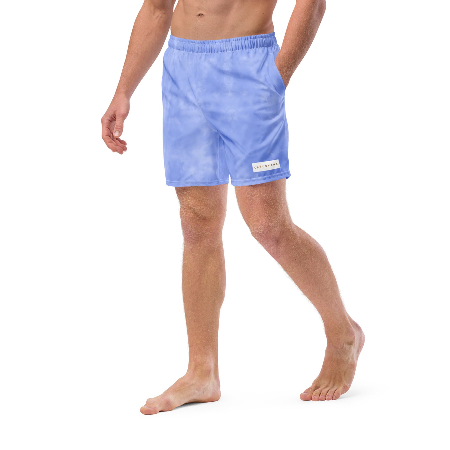 Men's Swim Trunks - Cartouche Badge (Blue Wash)