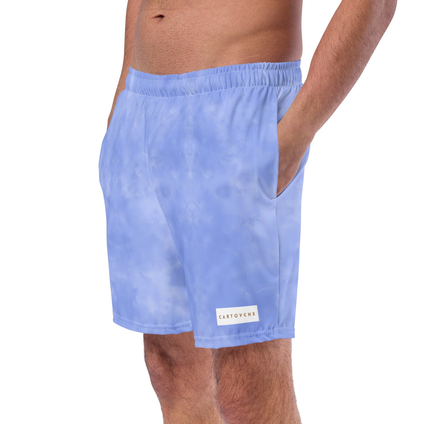 Men's Swim Trunks - Cartouche Badge (Blue Wash)