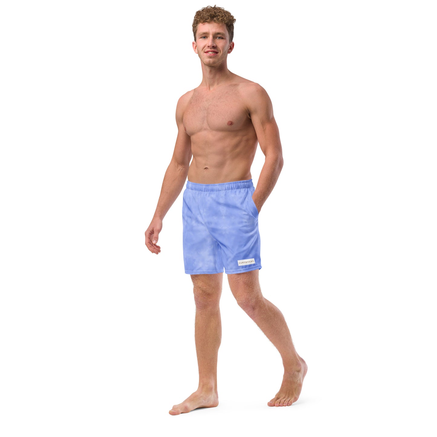 Men's Swim Trunks - Cartouche Badge (Blue Wash)