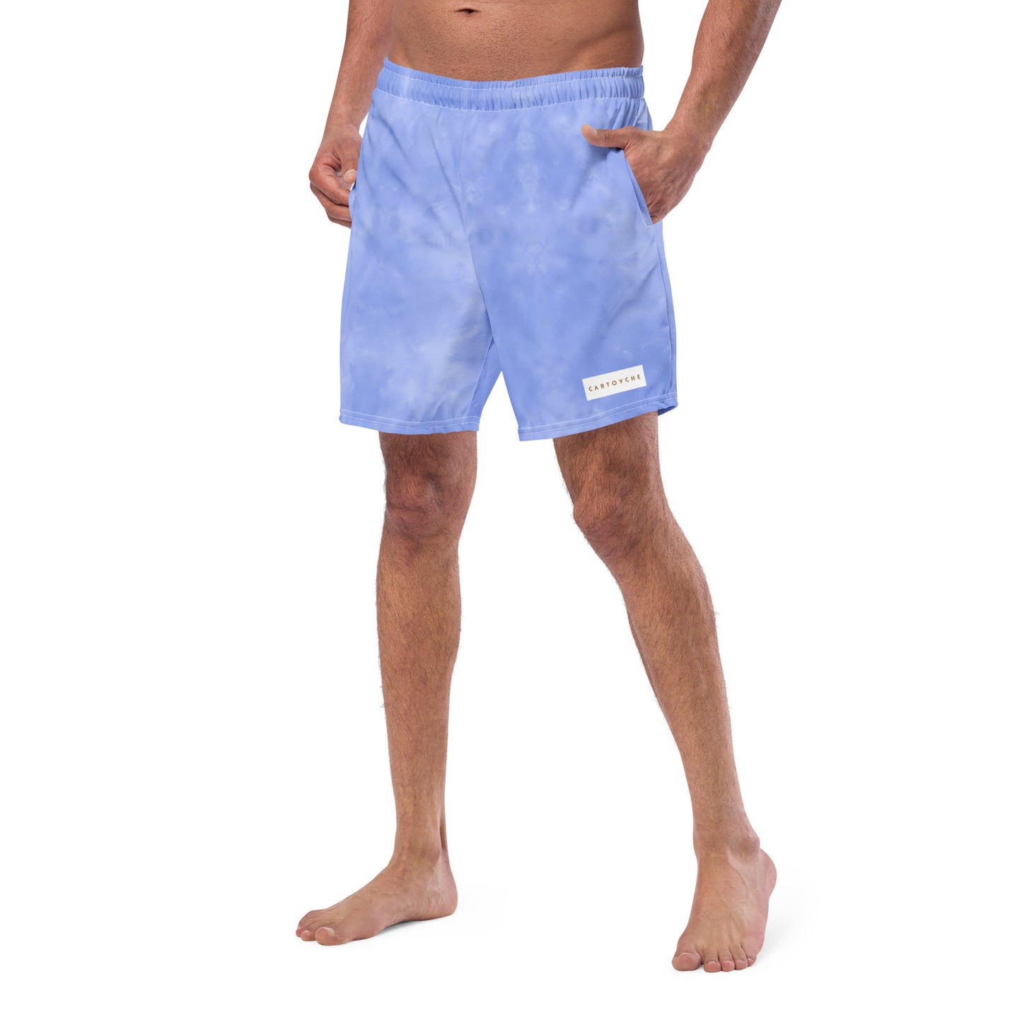 Men's Swim Trunks - Cartouche Badge (Blue Wash)