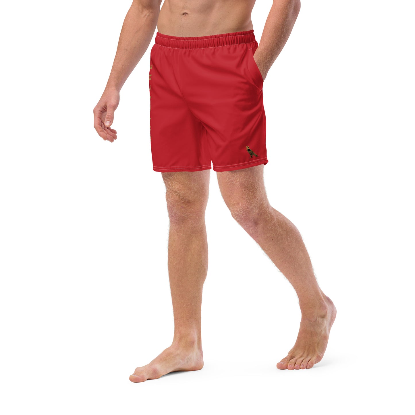 Men's Swim Trunks - Cartouche Logo (Red)