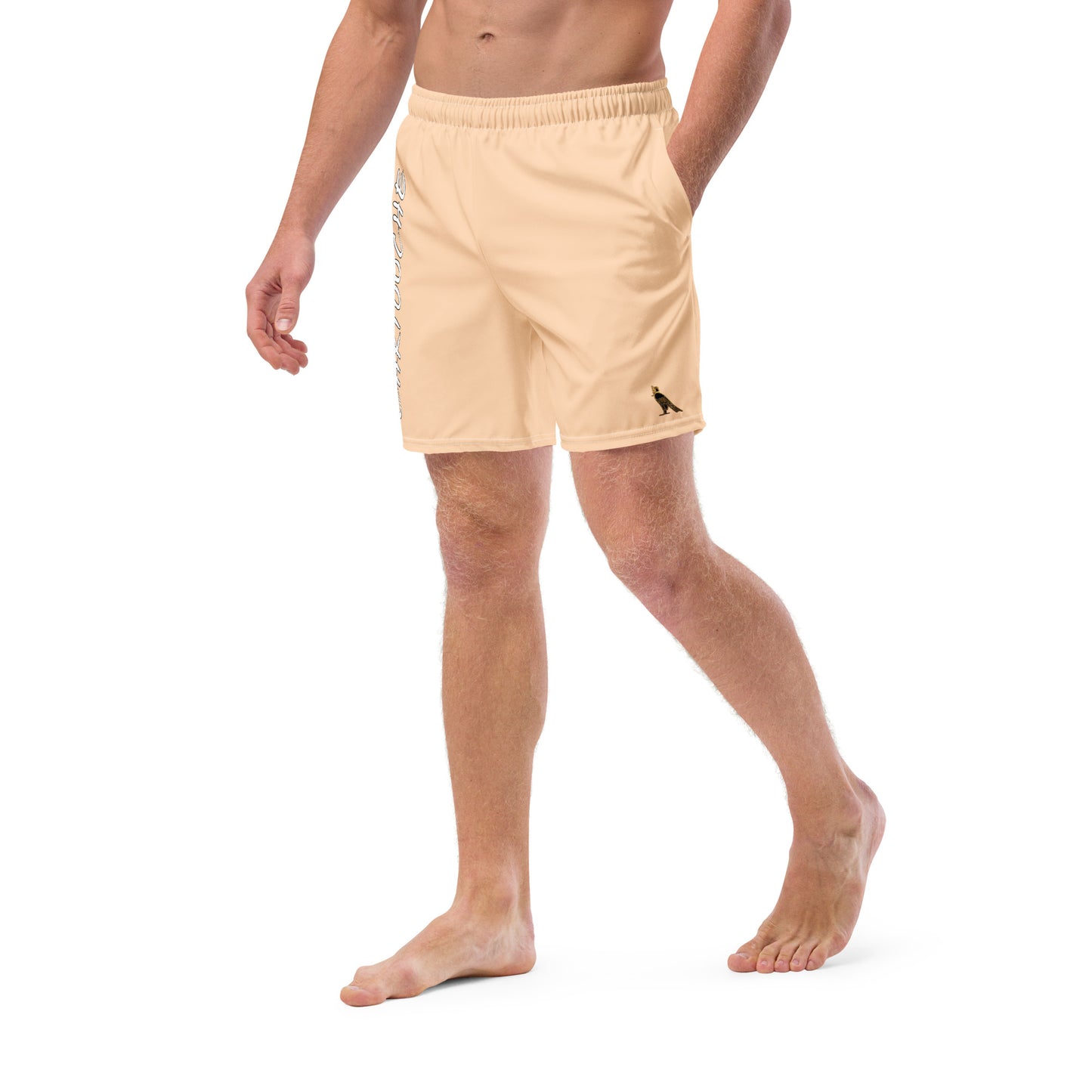 Men's Swim Trunks - Cartouche Logo (Peach)