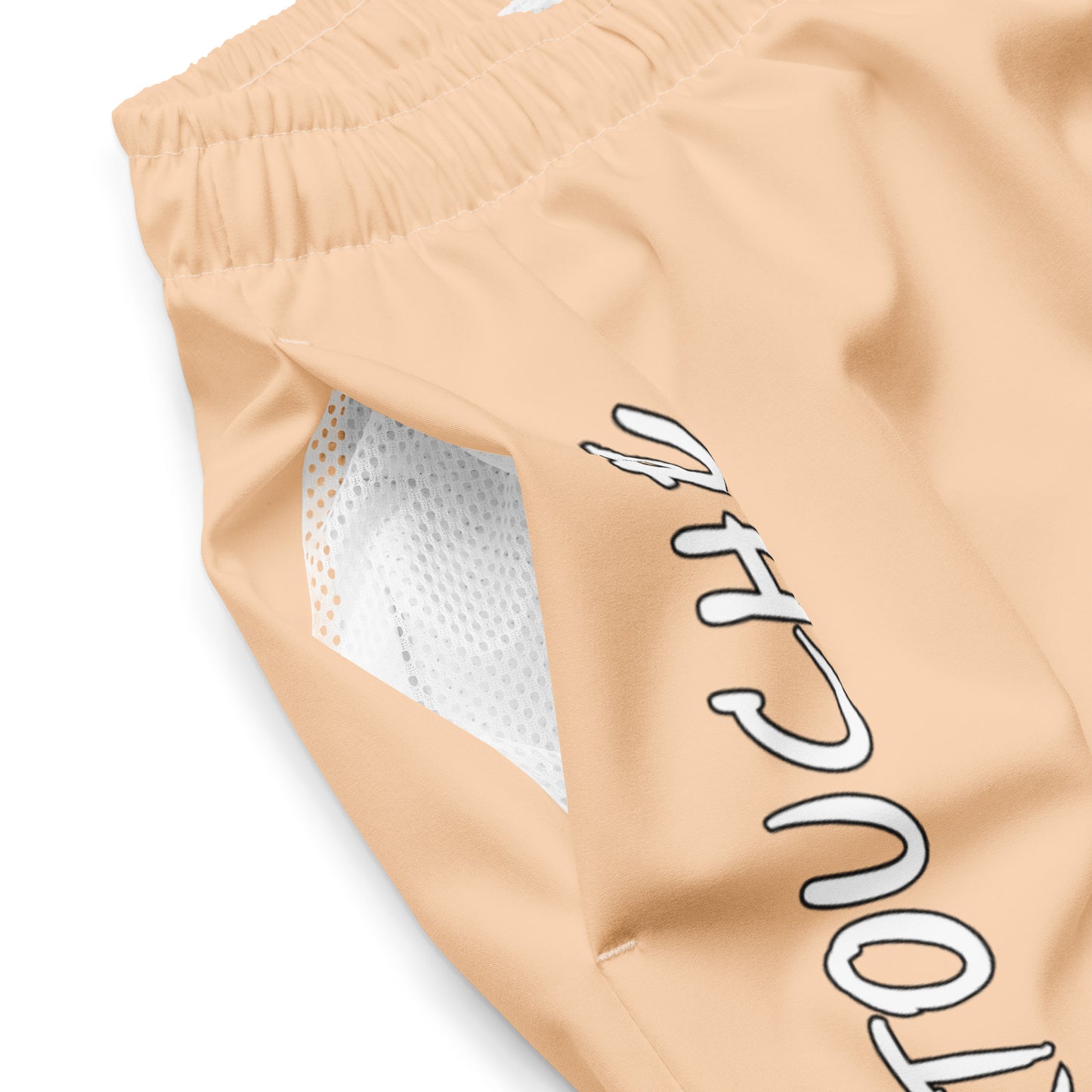 Men's Swim Trunks - Cartouche Logo (Peach)