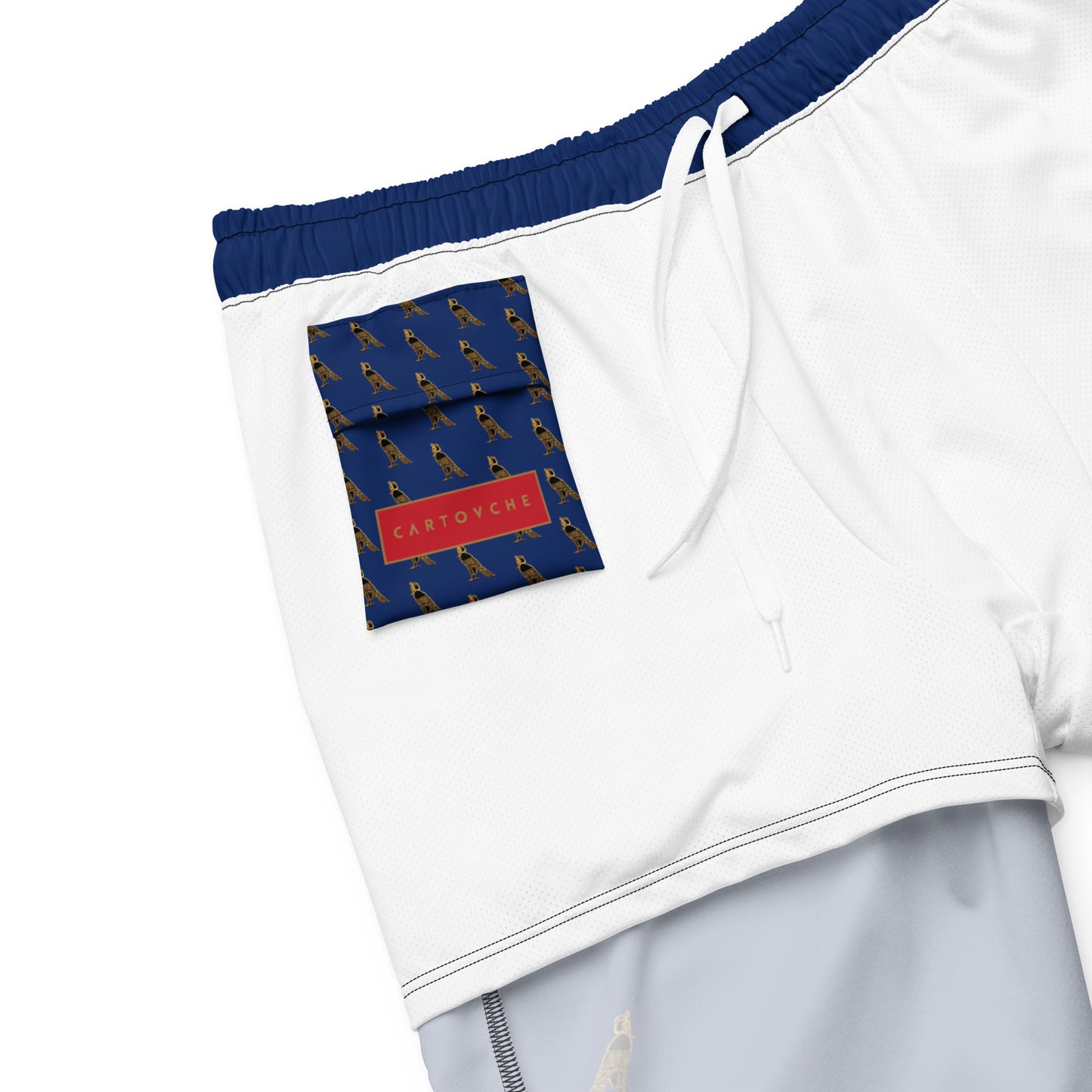 Men's Swim Trunks - Cartouche Logo (Navy)