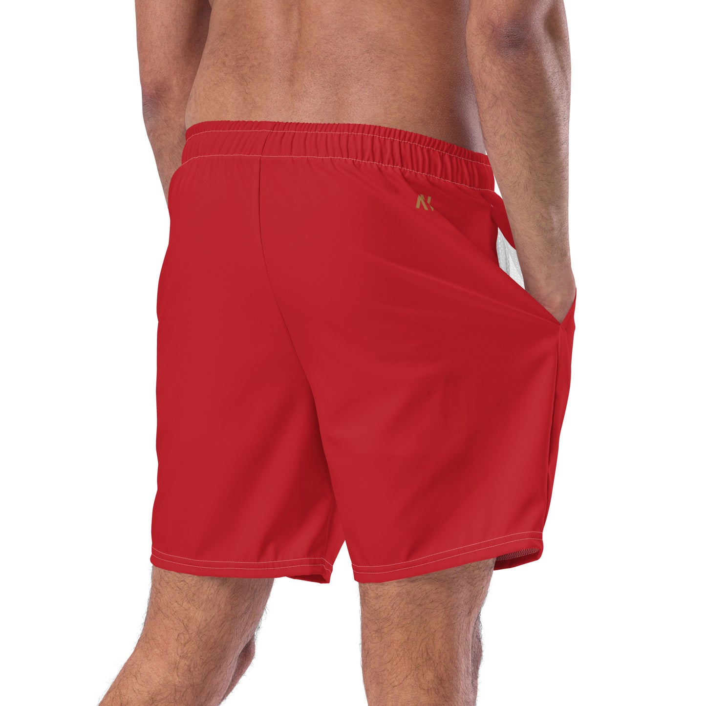 Men's Swim Trunks - Cartouche Logo (Red)