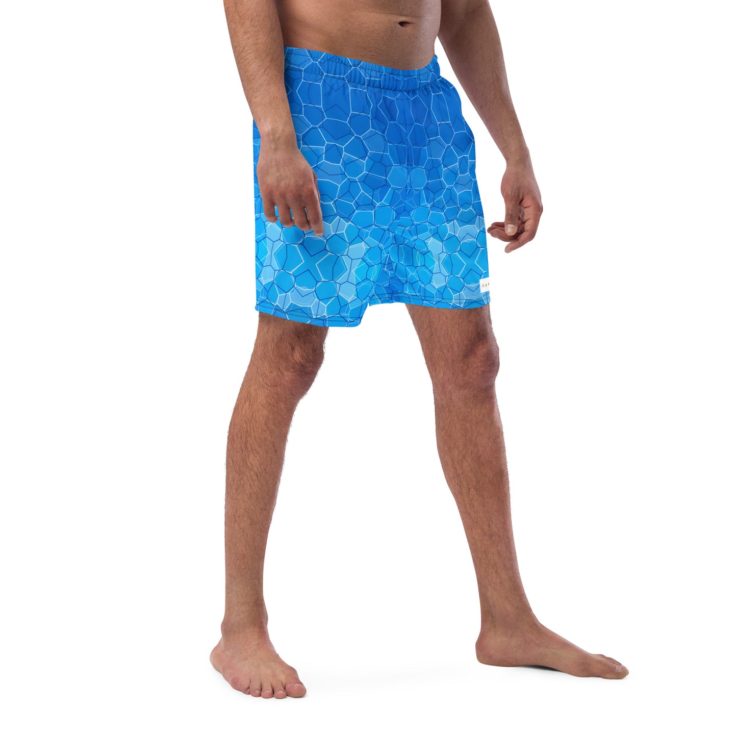 Men's Swim Trunks - Cartouche Badge (Shallow Water Blue)