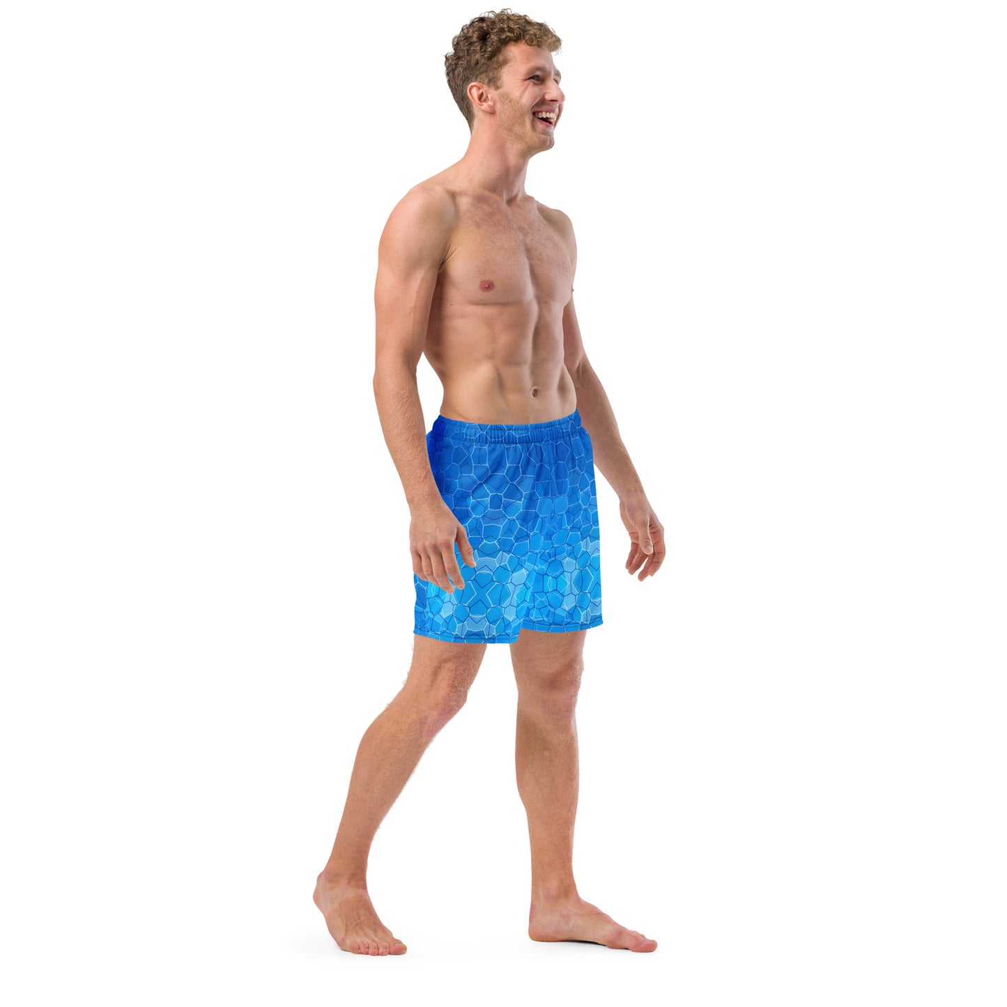 Men's Swim Trunks - Cartouche Badge (Shallow Water Blue)