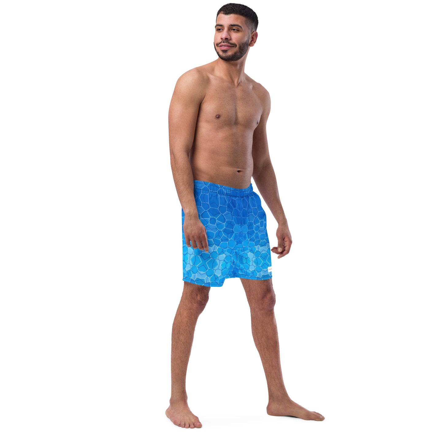 Men's Swim Trunks - Cartouche Badge (Shallow Water Blue)