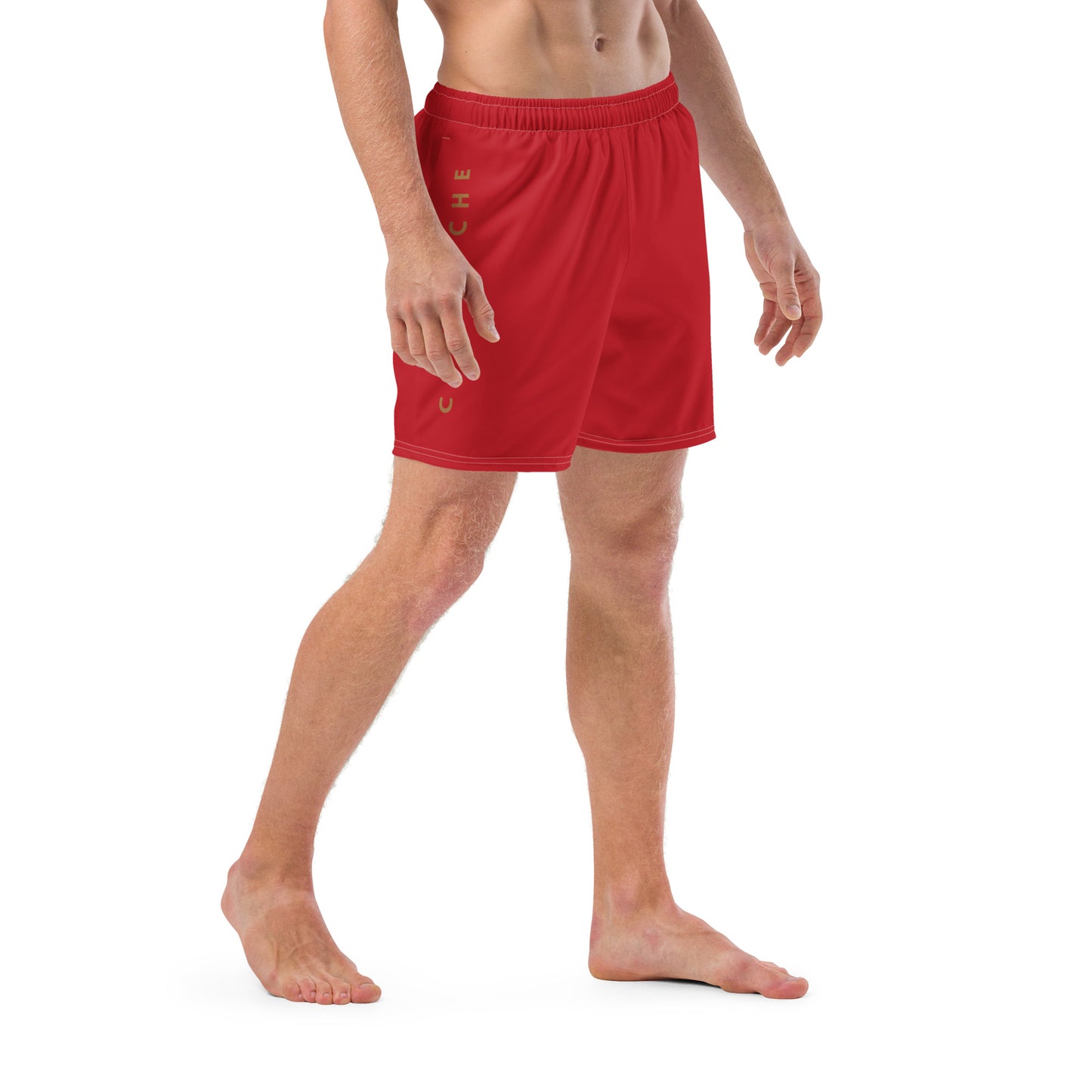 Men's Swim Trunks - Cartouche Logo (Red)