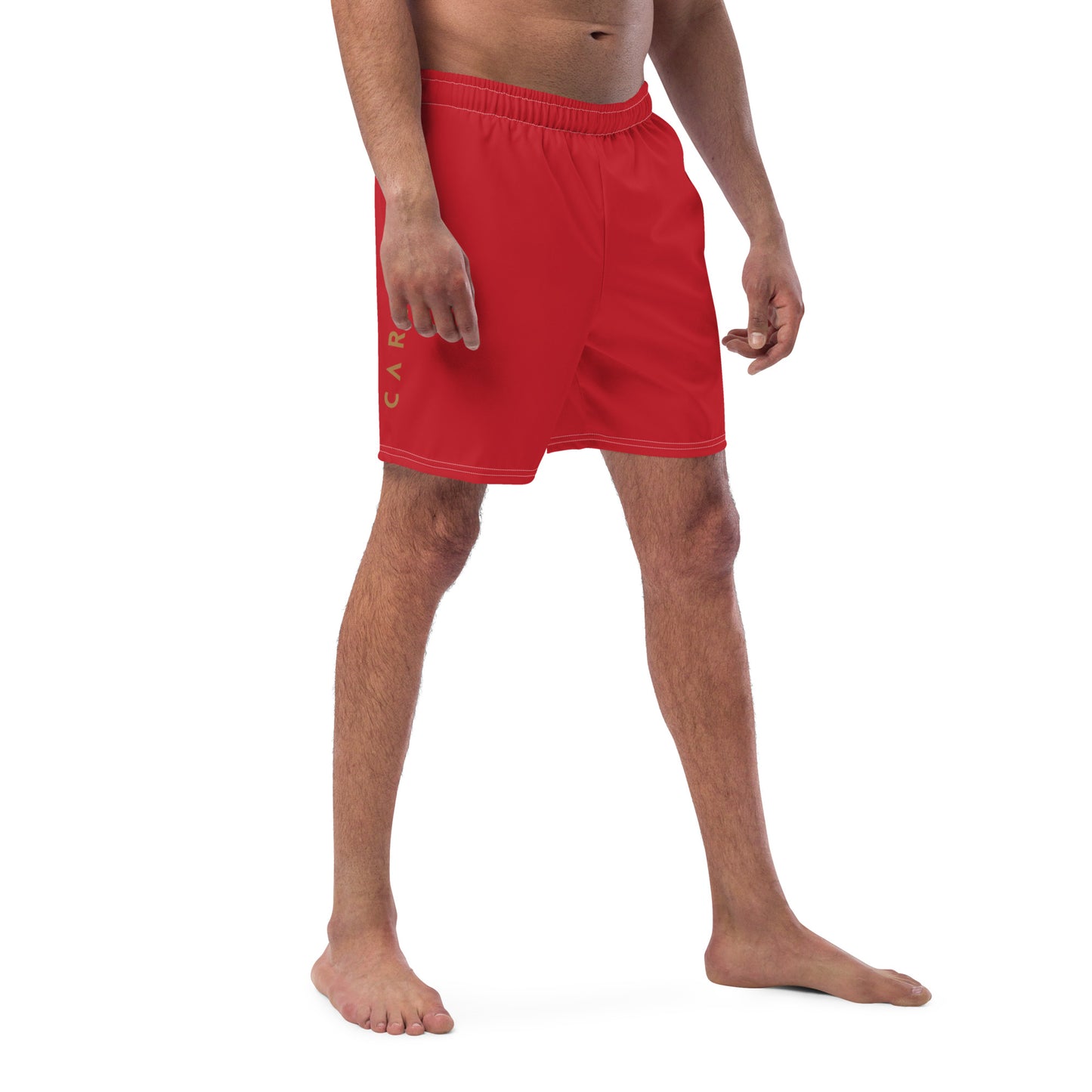 Men's Swim Trunks - Cartouche Logo (Red)