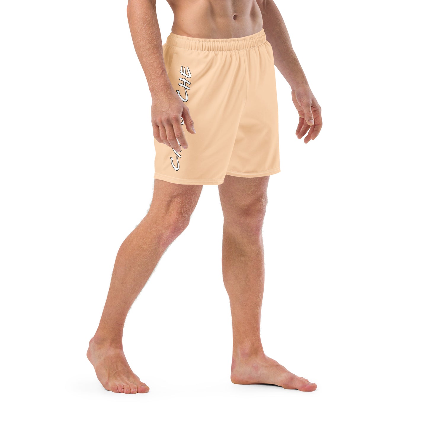 Men's Swim Trunks - Cartouche Logo (Peach)