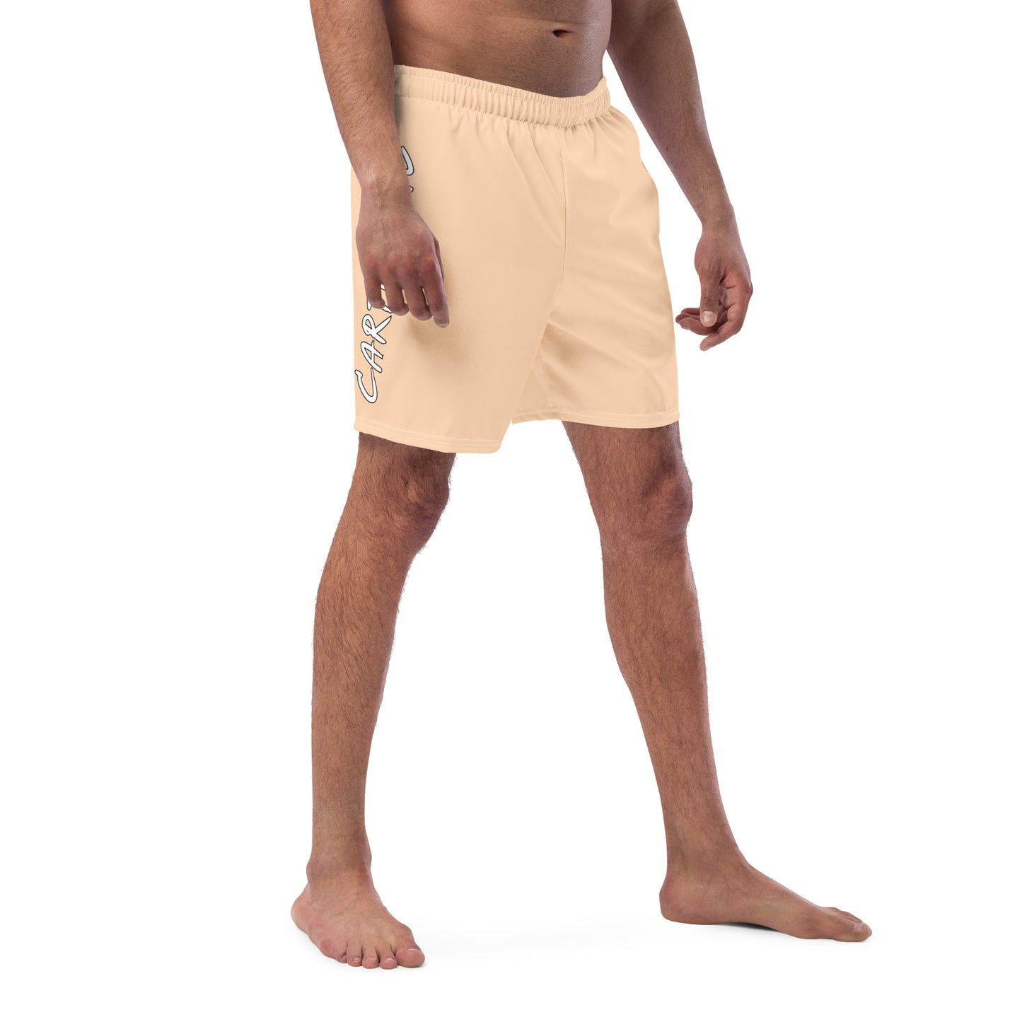 Men's Swim Trunks - Cartouche Logo (Peach)