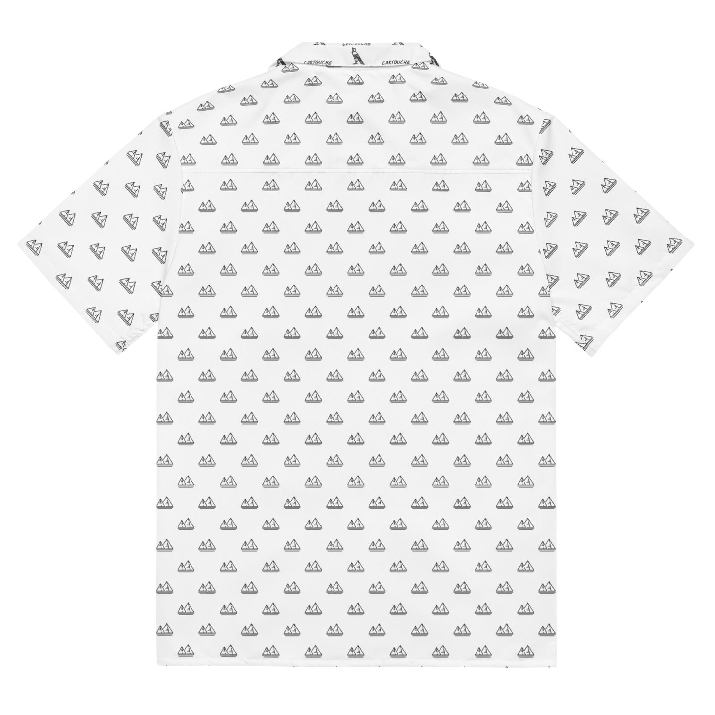 Black Pyramid Icons Pattern | Vacation Shirt (White)