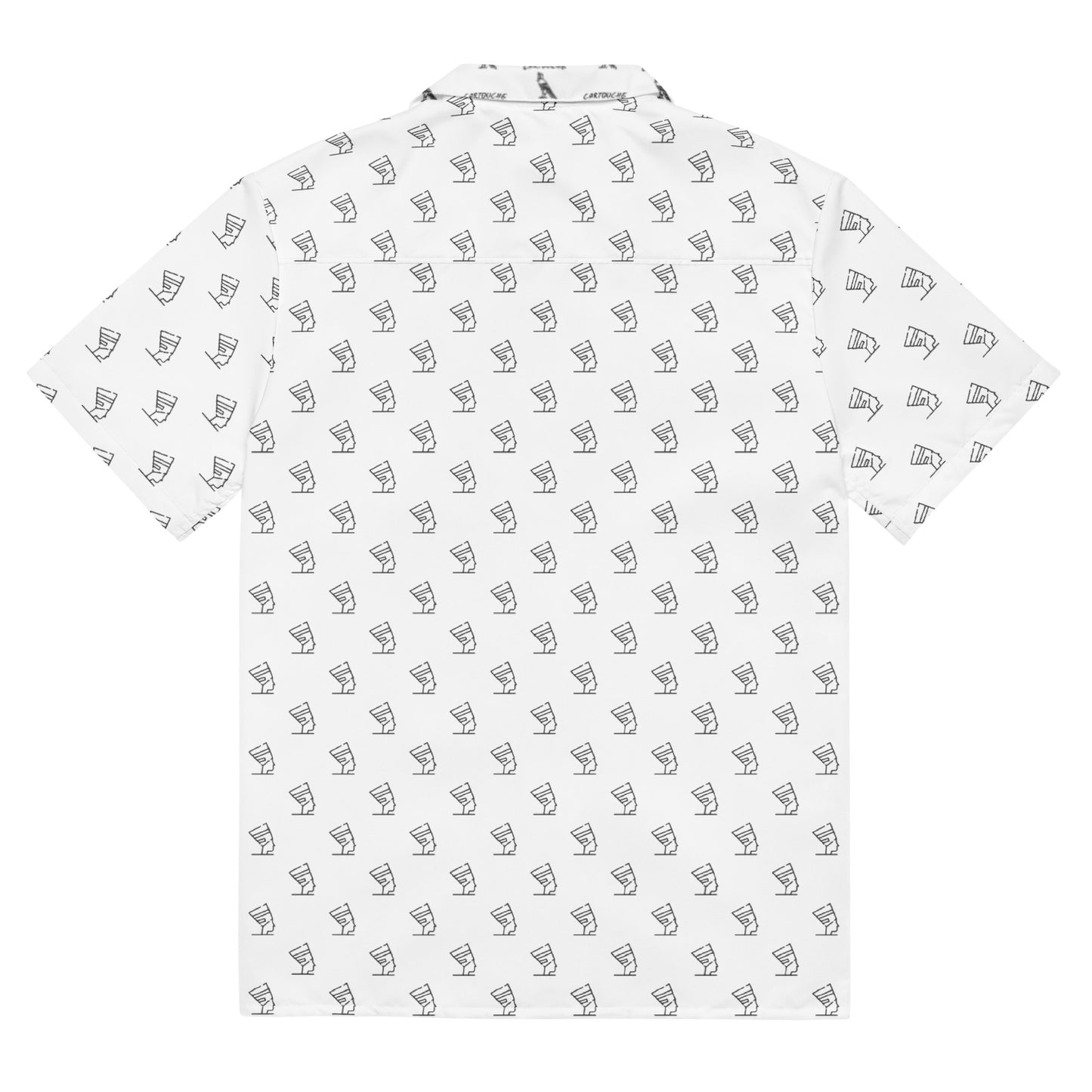 Black Cleopatra Icons Pattern | Vacation Shirt (White)