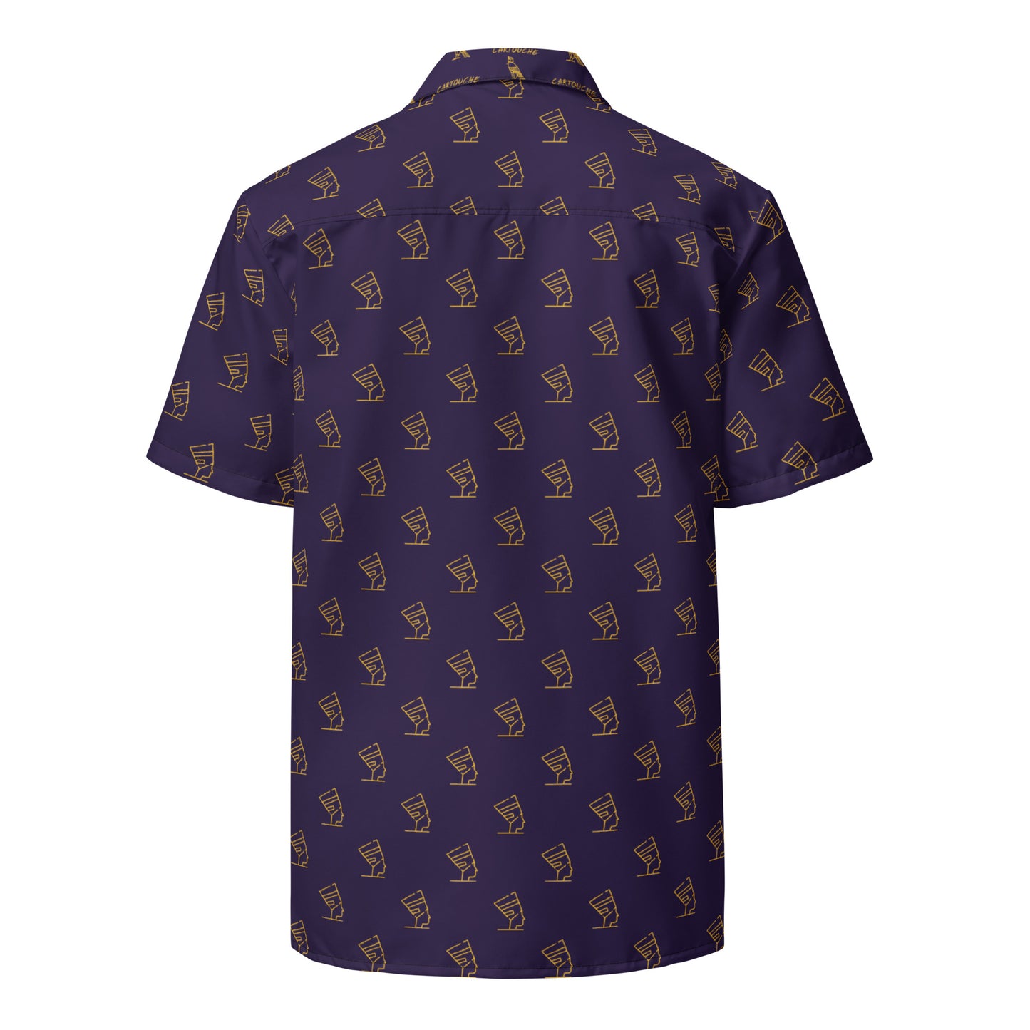 Gold Cleopatra Icons Pattern | Vacation Shirt (Navy)