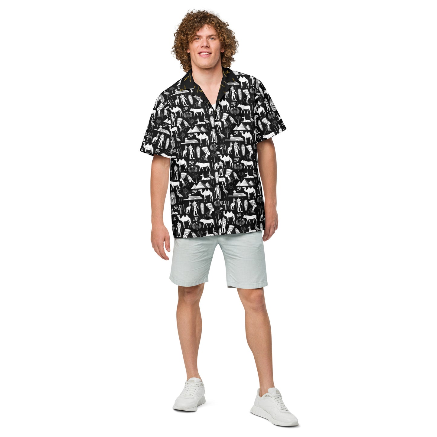 Egyptian White Icons | Vacation Shirt (Black)