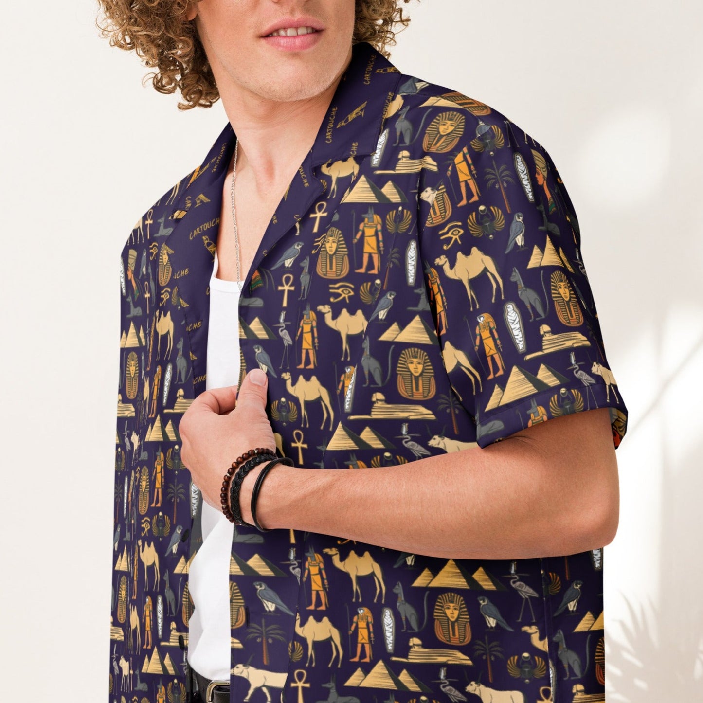 Egyptian Coloured Icons | Vacation Shirt (Navy)