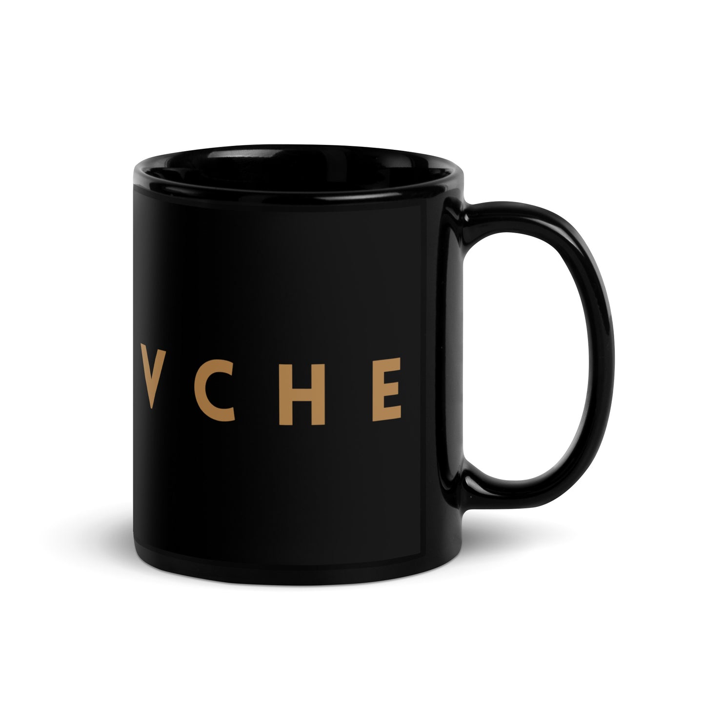 Cartouche Black Ceramic Glossy Mug - Large Logo | 15oz or 11oz