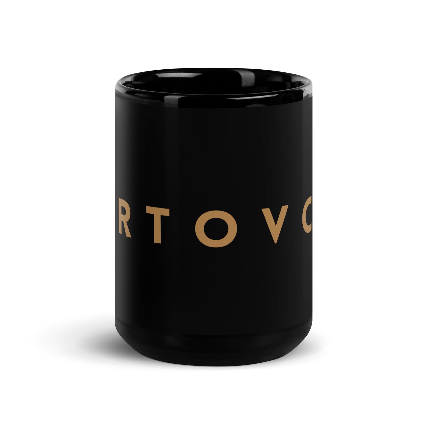 Cartouche Black Ceramic Glossy Mug - Large Logo | 15oz or 11oz