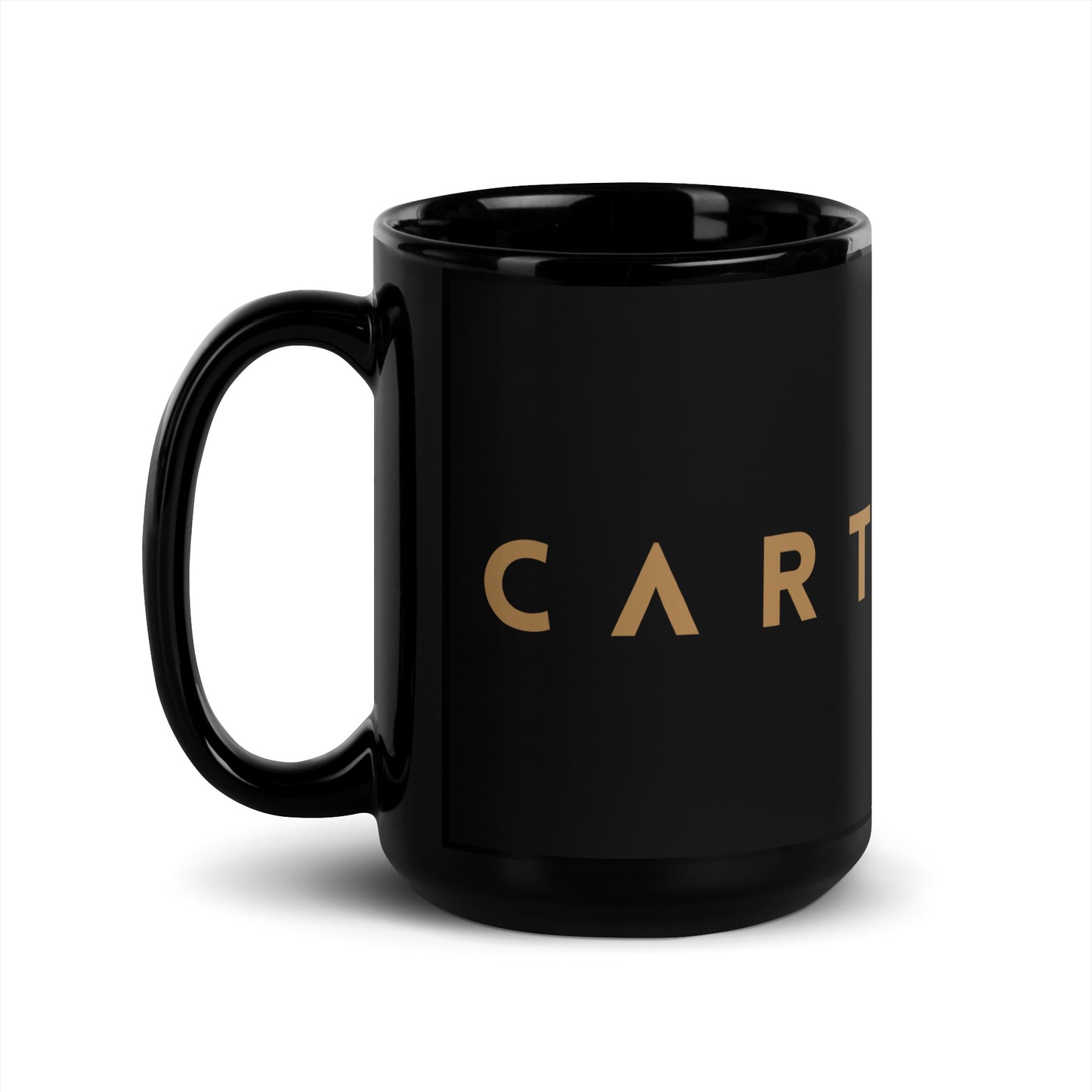 Cartouche Black Ceramic Glossy Mug - Large Logo | 15oz or 11oz