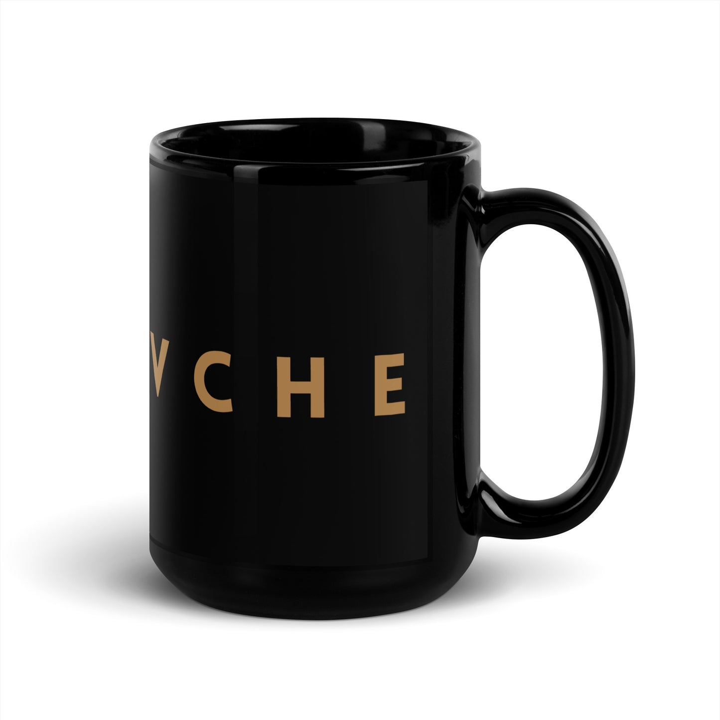 Cartouche Black Ceramic Glossy Mug - Large Logo | 15oz or 11oz