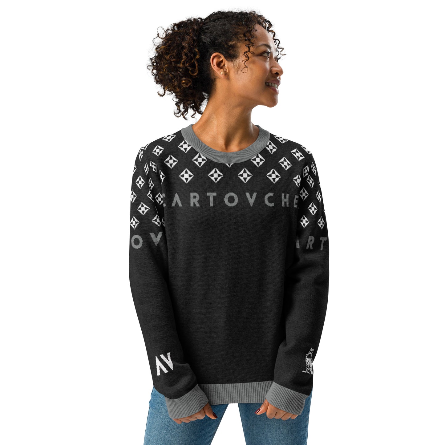 Women's Knitted Crew Neck Sweater | Cartouche