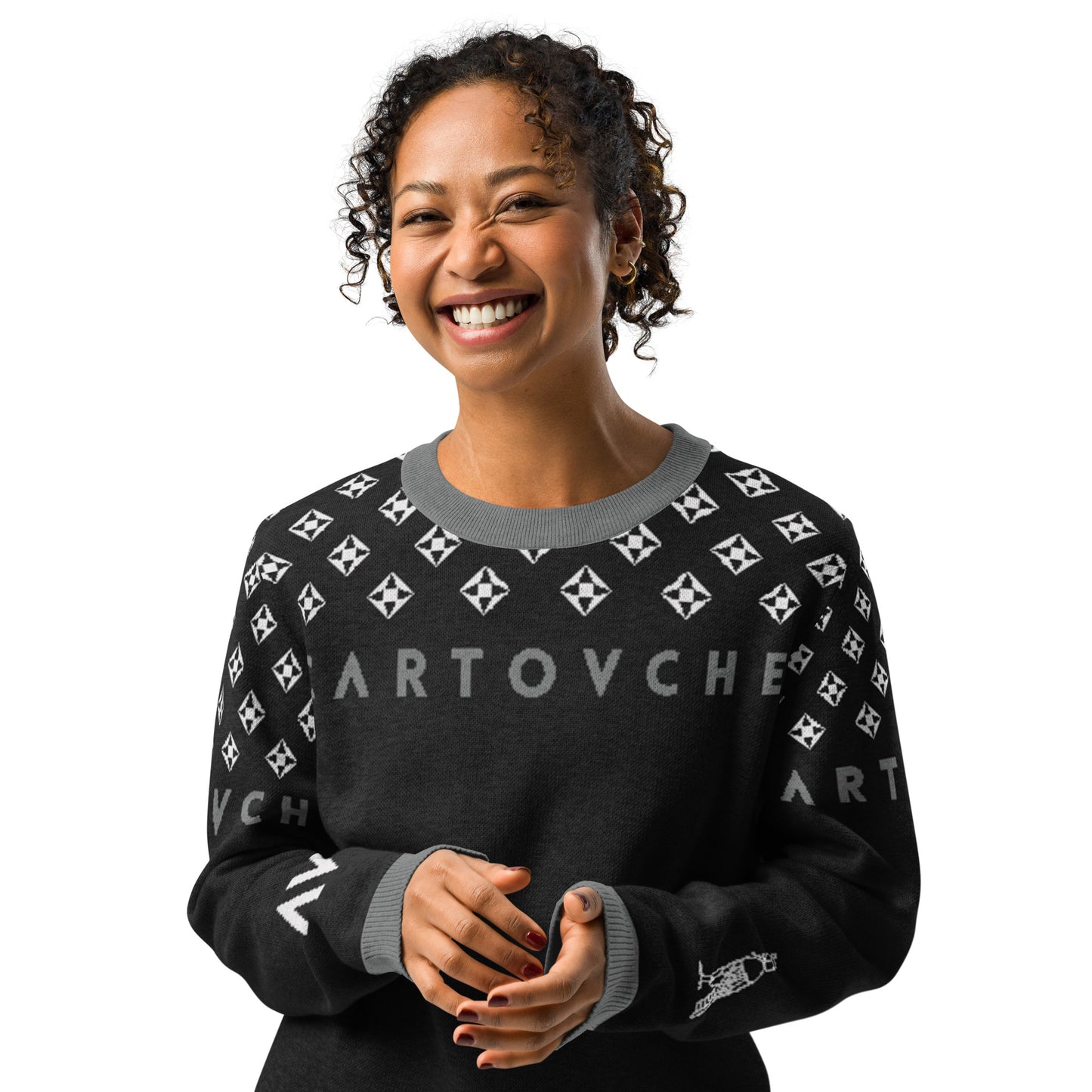 Women's Knitted Crew Neck Sweater | Cartouche