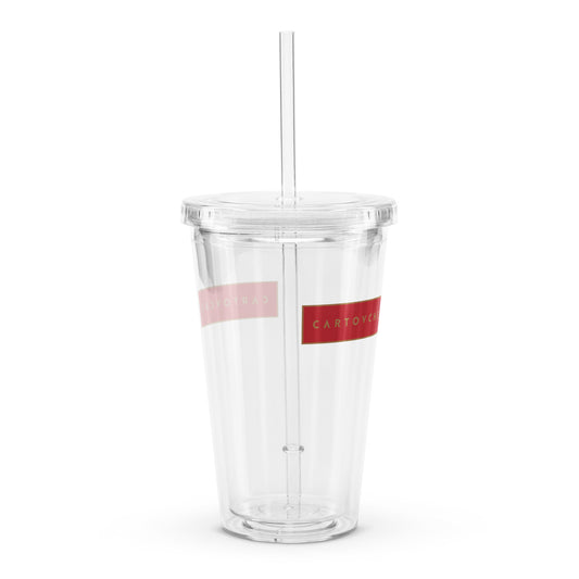 Clear Plastic Tumbler - Red Label