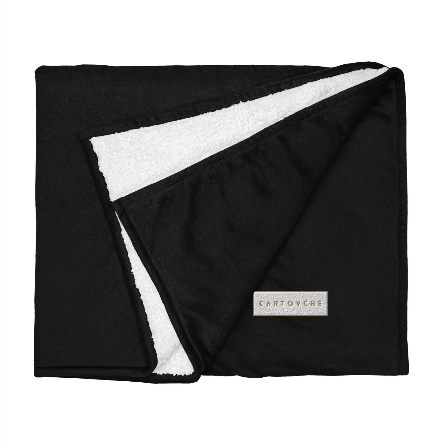 Premium Sherpa Throw Blanket - Embroidered White Label