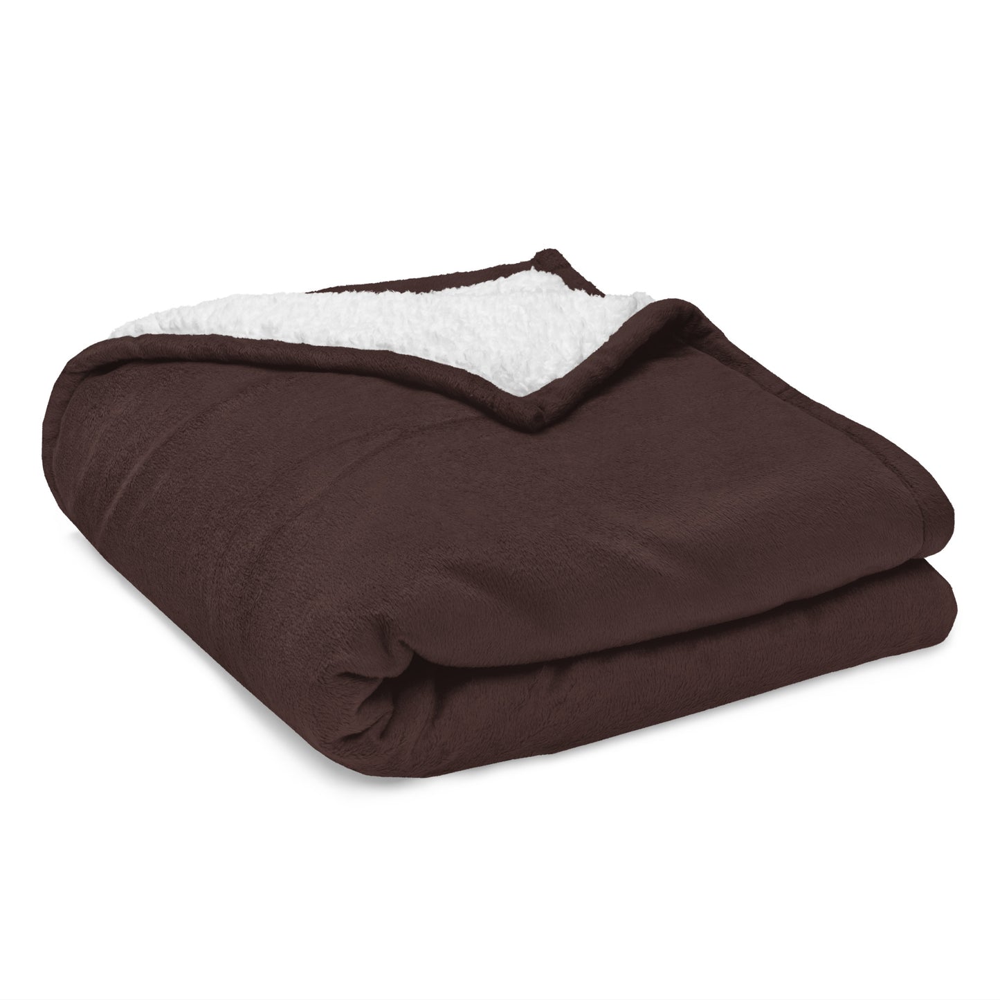 Premium Sherpa Throw Blanket - Embroidered White Label