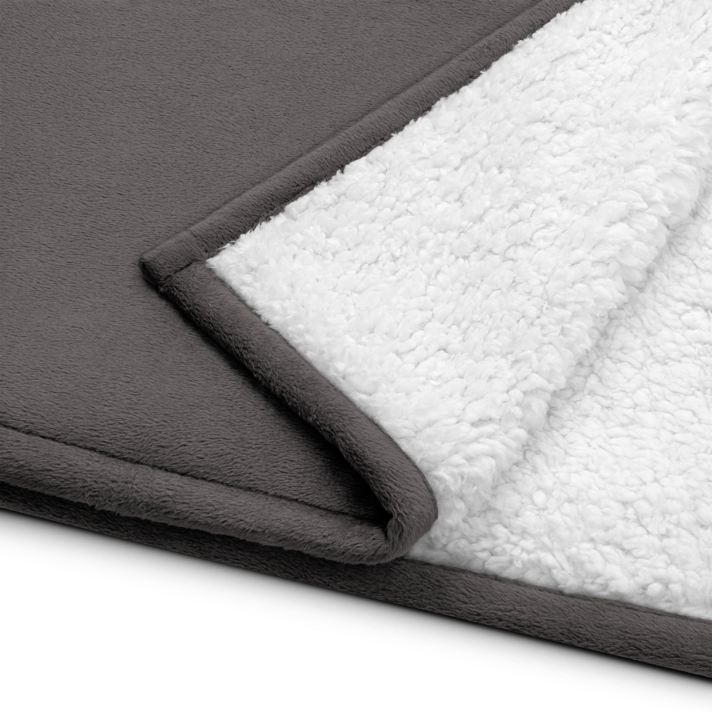 Premium Sherpa Throw Blanket - Embroidered White Label