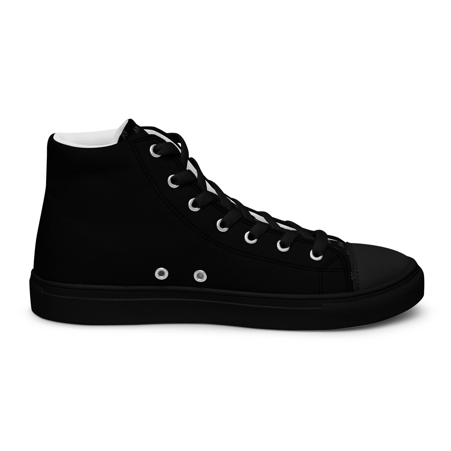 Men’s High Top Canvas Shoes | 'Cartouche Horus' (All Black)