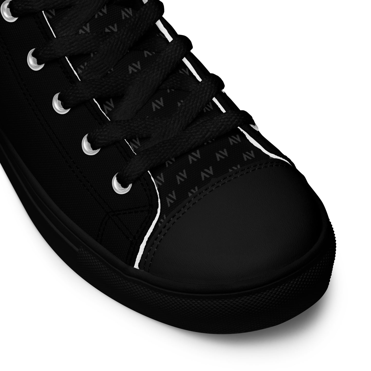 Men’s High Top Canvas Shoes | 'Cartouche Horus' (All Black)