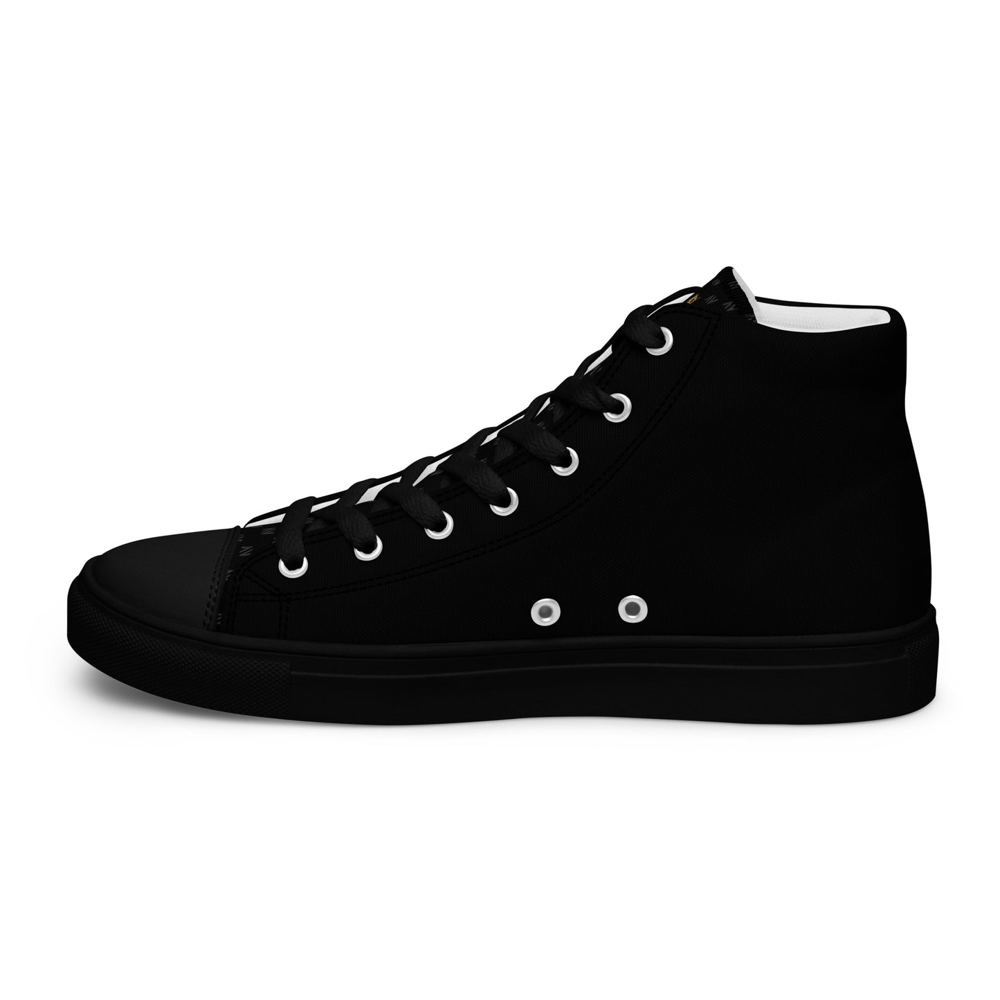 Men’s High Top Canvas Shoes | 'Cartouche Horus' (All Black)