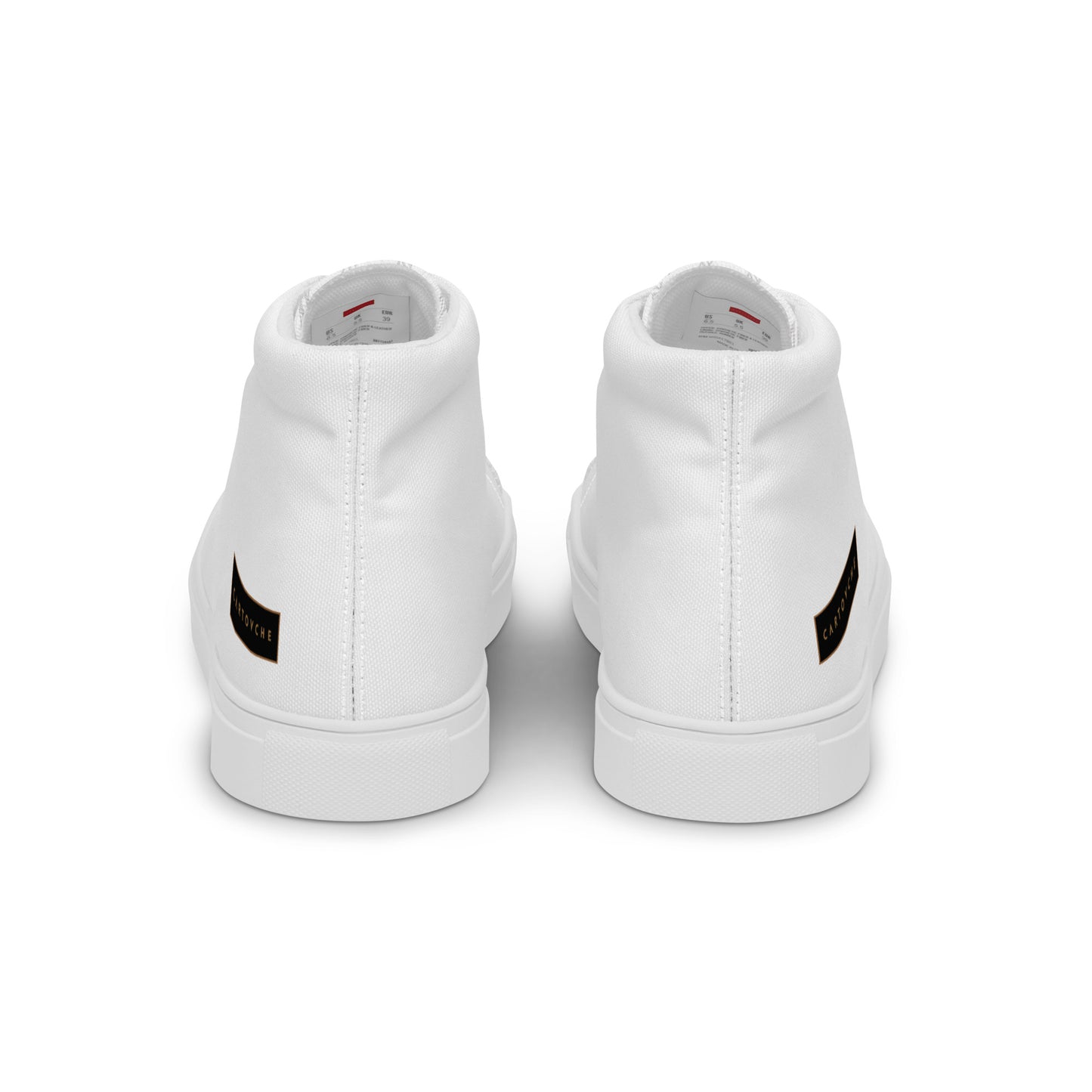 Men’s High Top Canvas Shoes | 'Cartouche Horus' (All White)