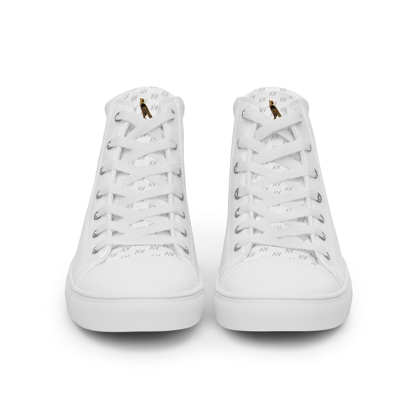 Men’s High Top Canvas Shoes | 'Cartouche Horus' (All White)