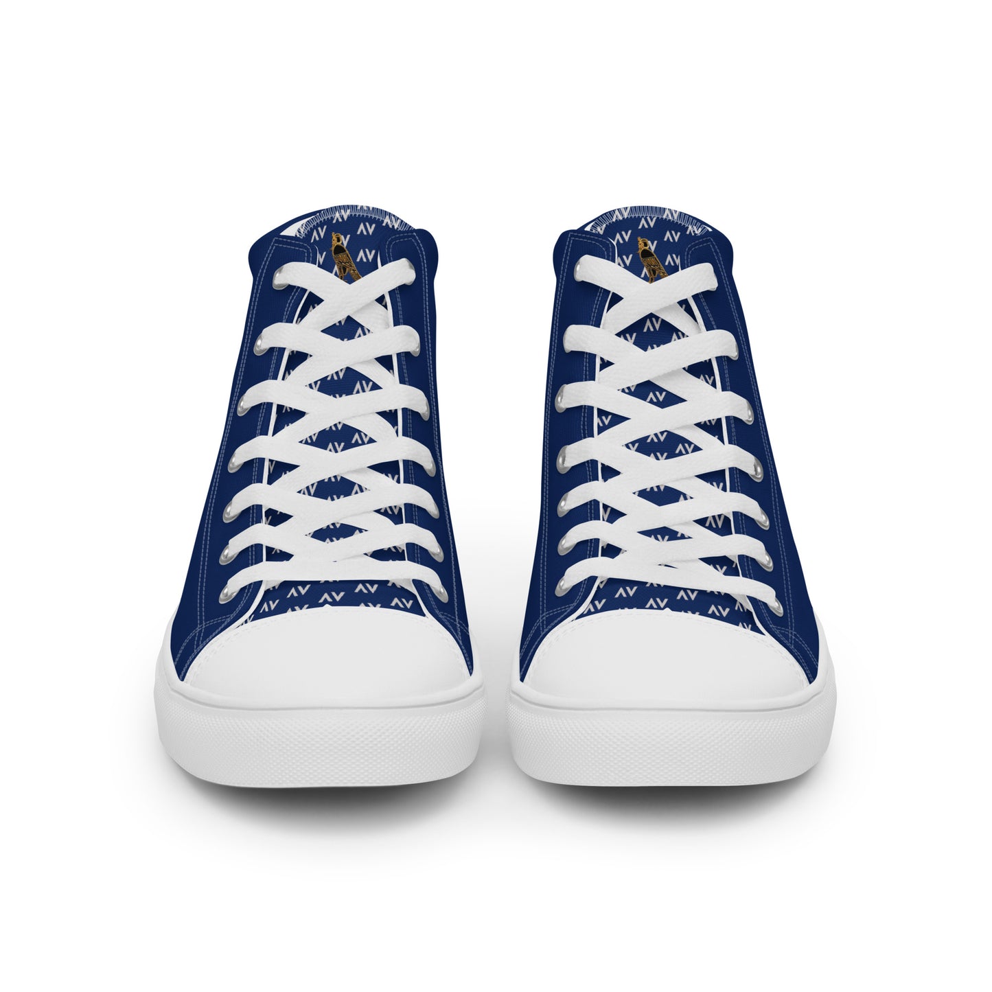 Men’s High Top Canvas Shoes | 'Cartouche Horus' (Navy & White)