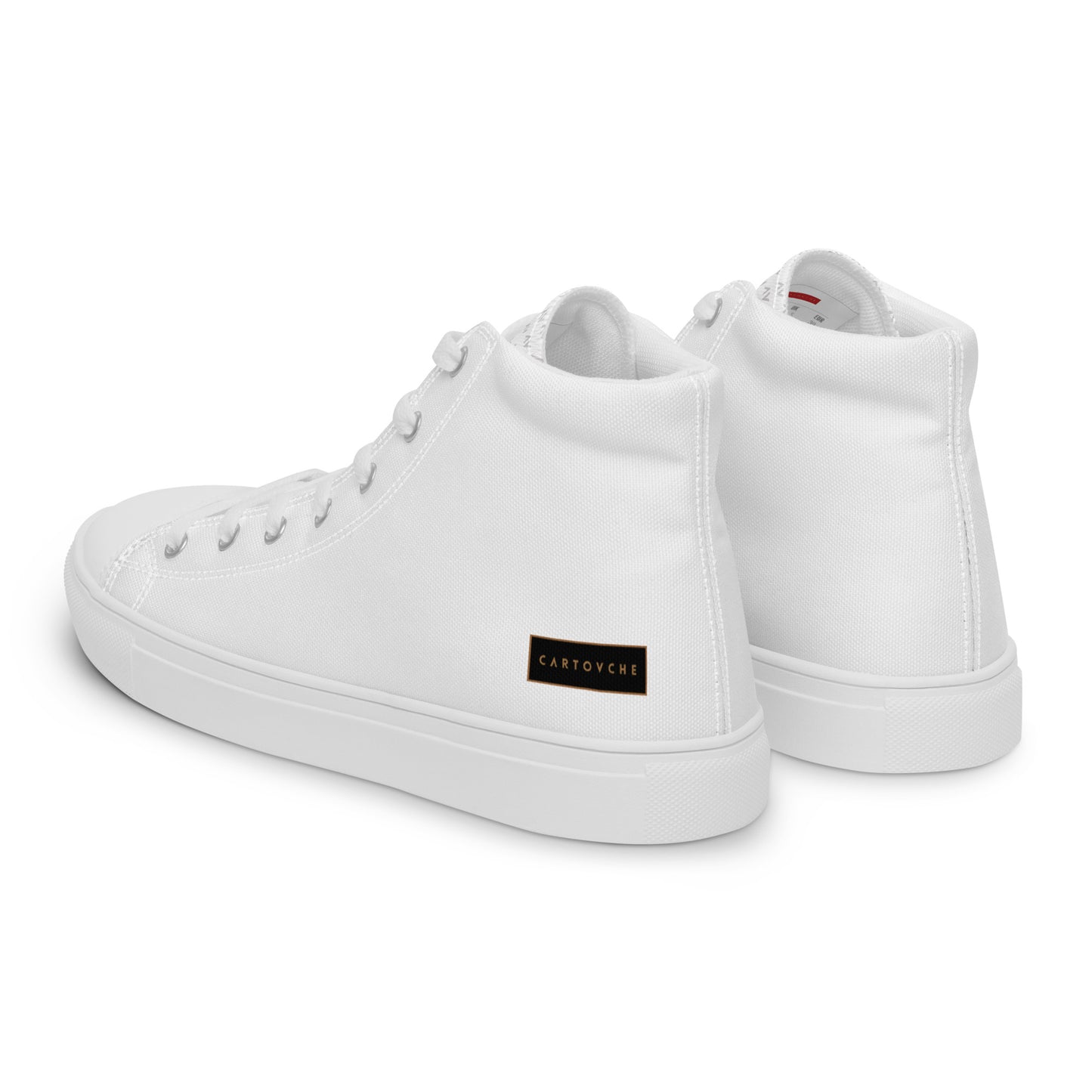 Men’s High Top Canvas Shoes | 'Cartouche Horus' (All White)