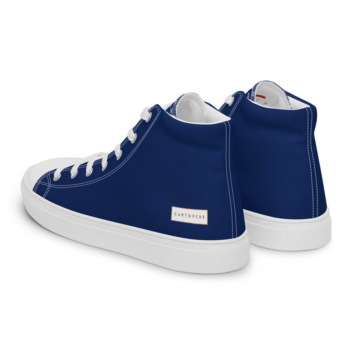 Men’s High Top Canvas Shoes | 'Cartouche Horus' (Navy & White)