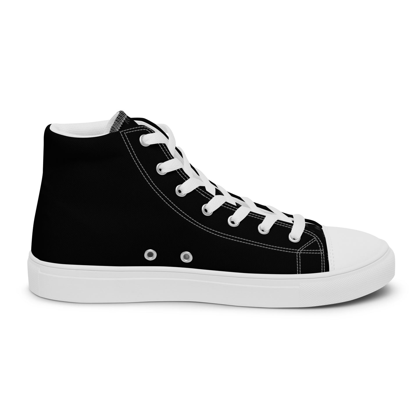 Men’s High Top Canvas Shoes | 'Cartouche Horus' (Black & White)