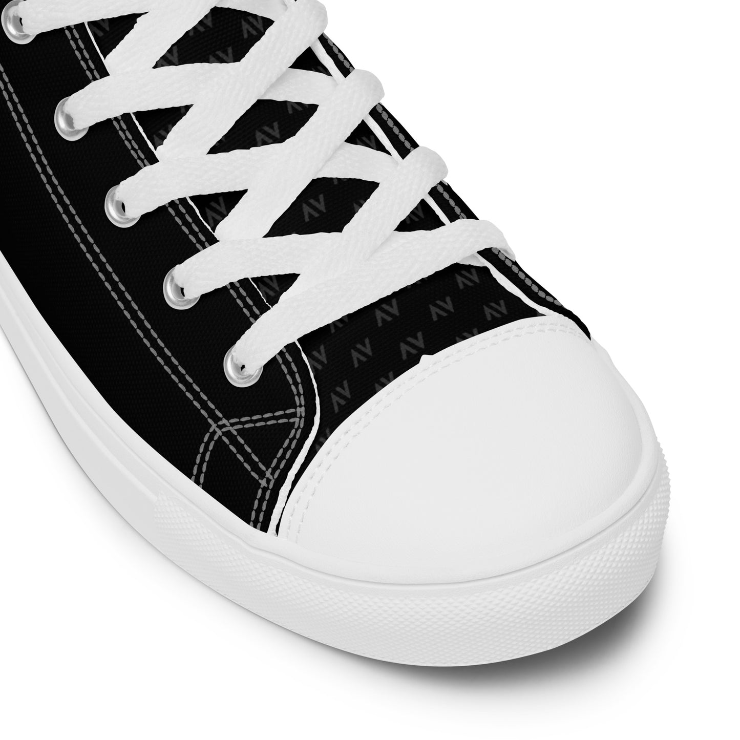 Men’s High Top Canvas Shoes | 'Cartouche Horus' (Black & White)