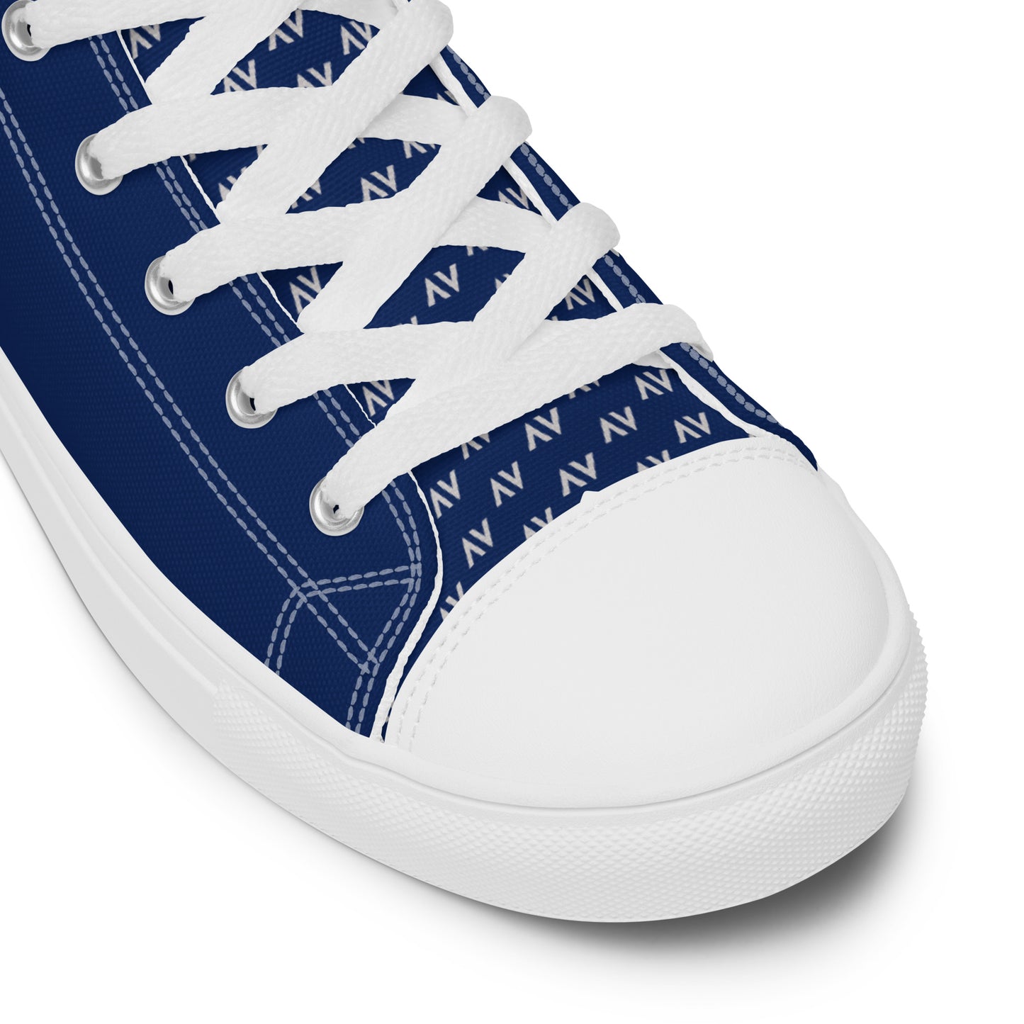 Men’s High Top Canvas Shoes | 'Cartouche Horus' (Navy & White)