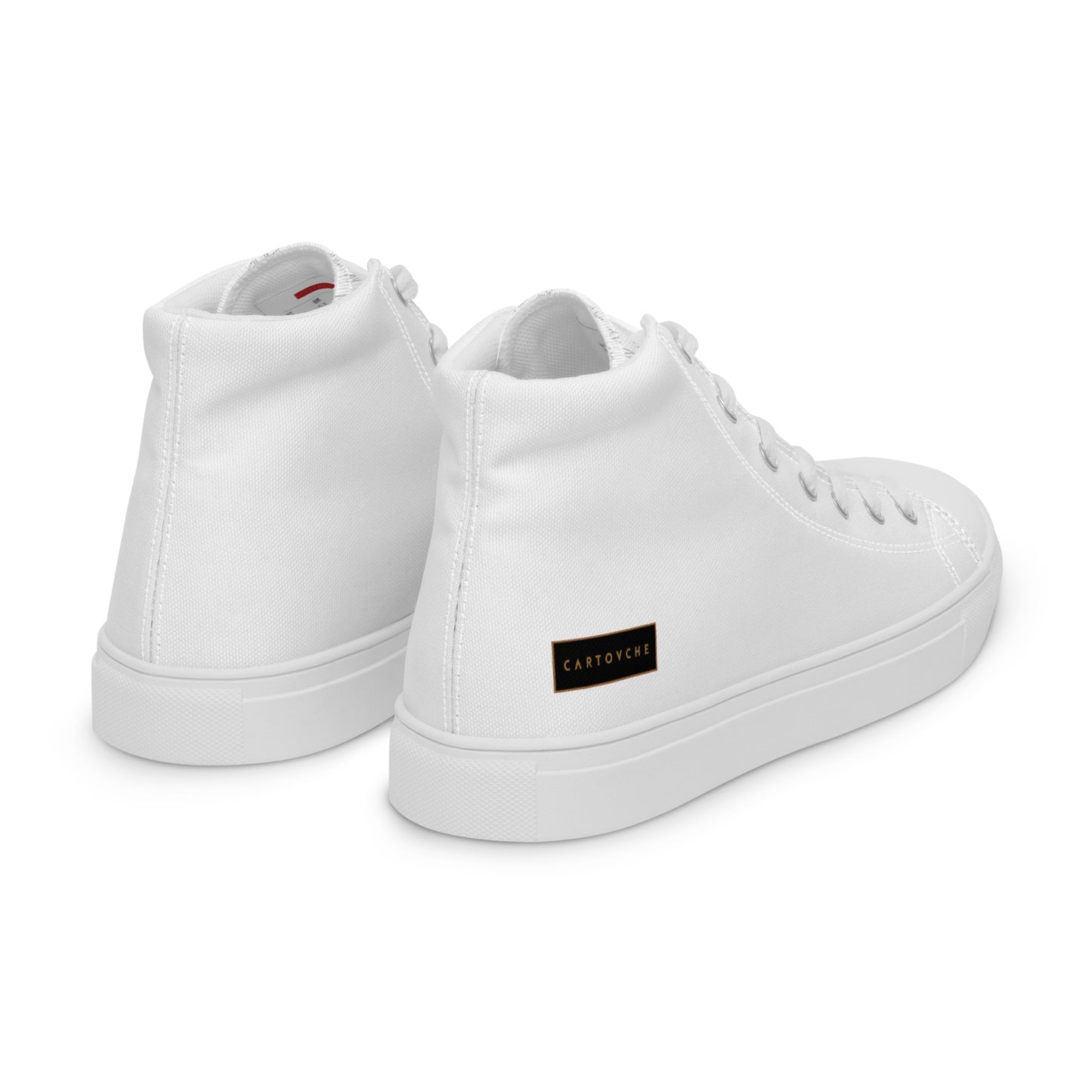 Men’s High Top Canvas Shoes | 'Cartouche Horus' (All White)