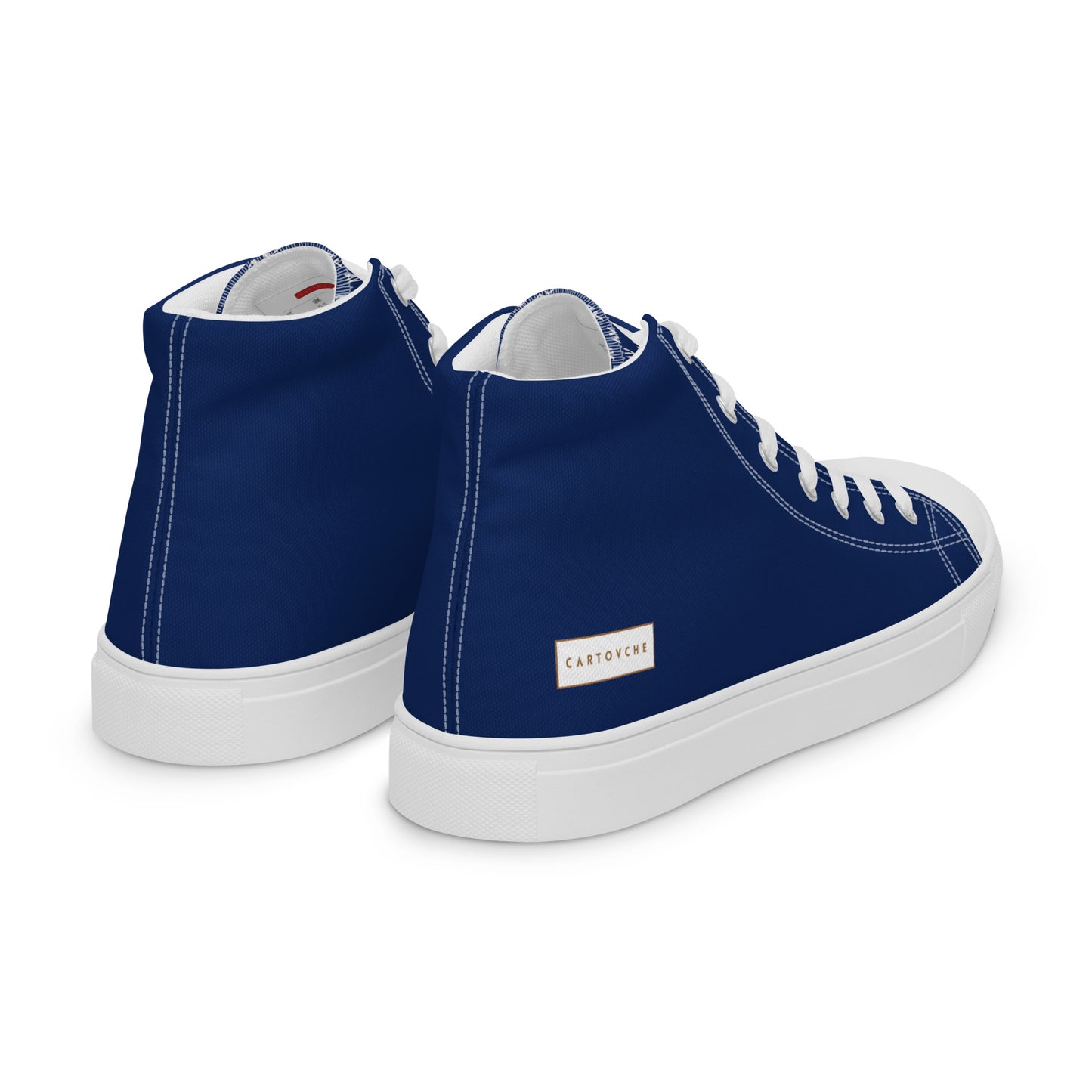 Men’s High Top Canvas Shoes | 'Cartouche Horus' (Navy & White)