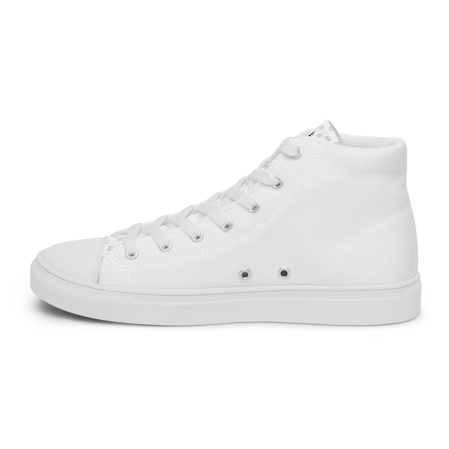 Men’s High Top Canvas Shoes | 'Cartouche Horus' (All White)