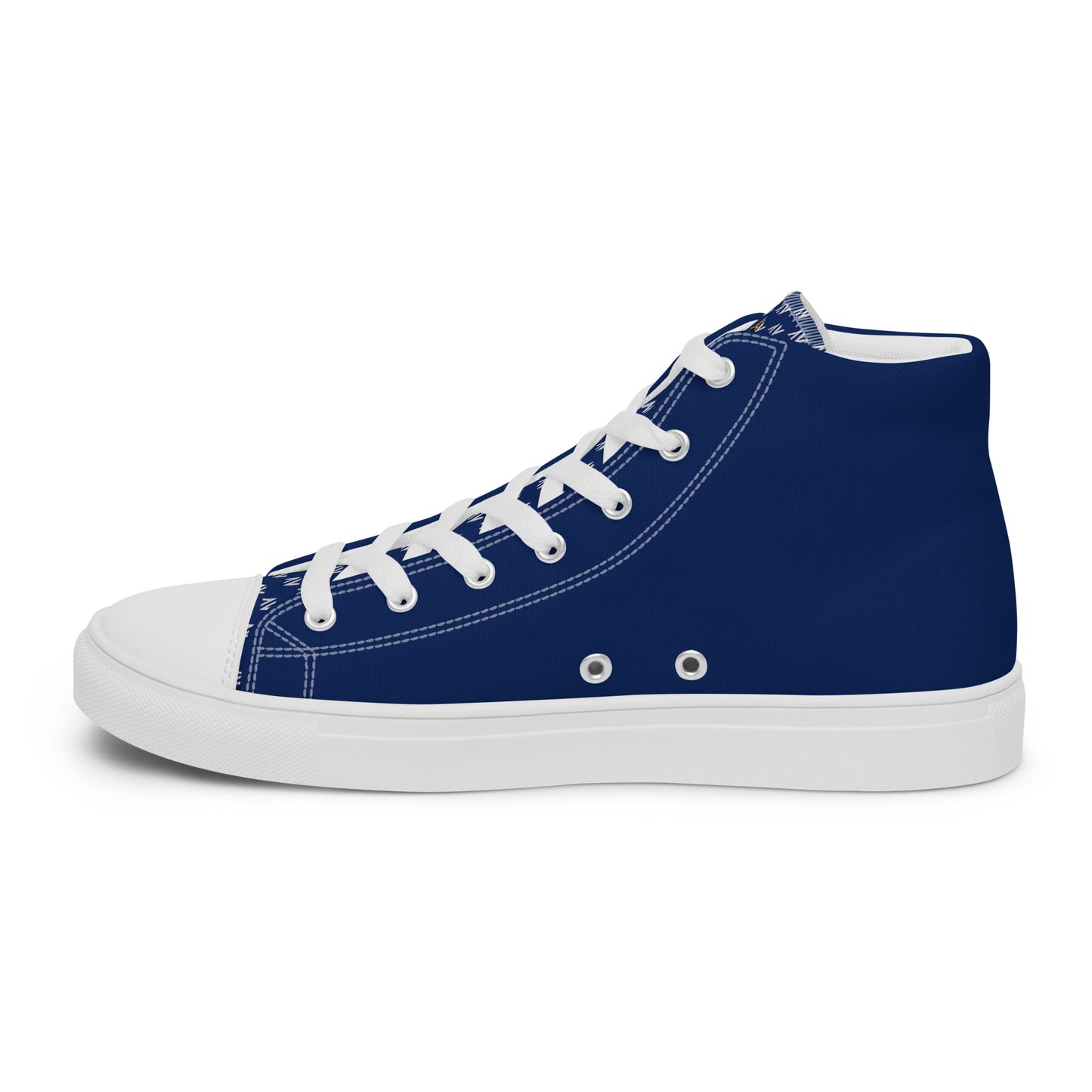 Men’s High Top Canvas Shoes | 'Cartouche Horus' (Navy & White)