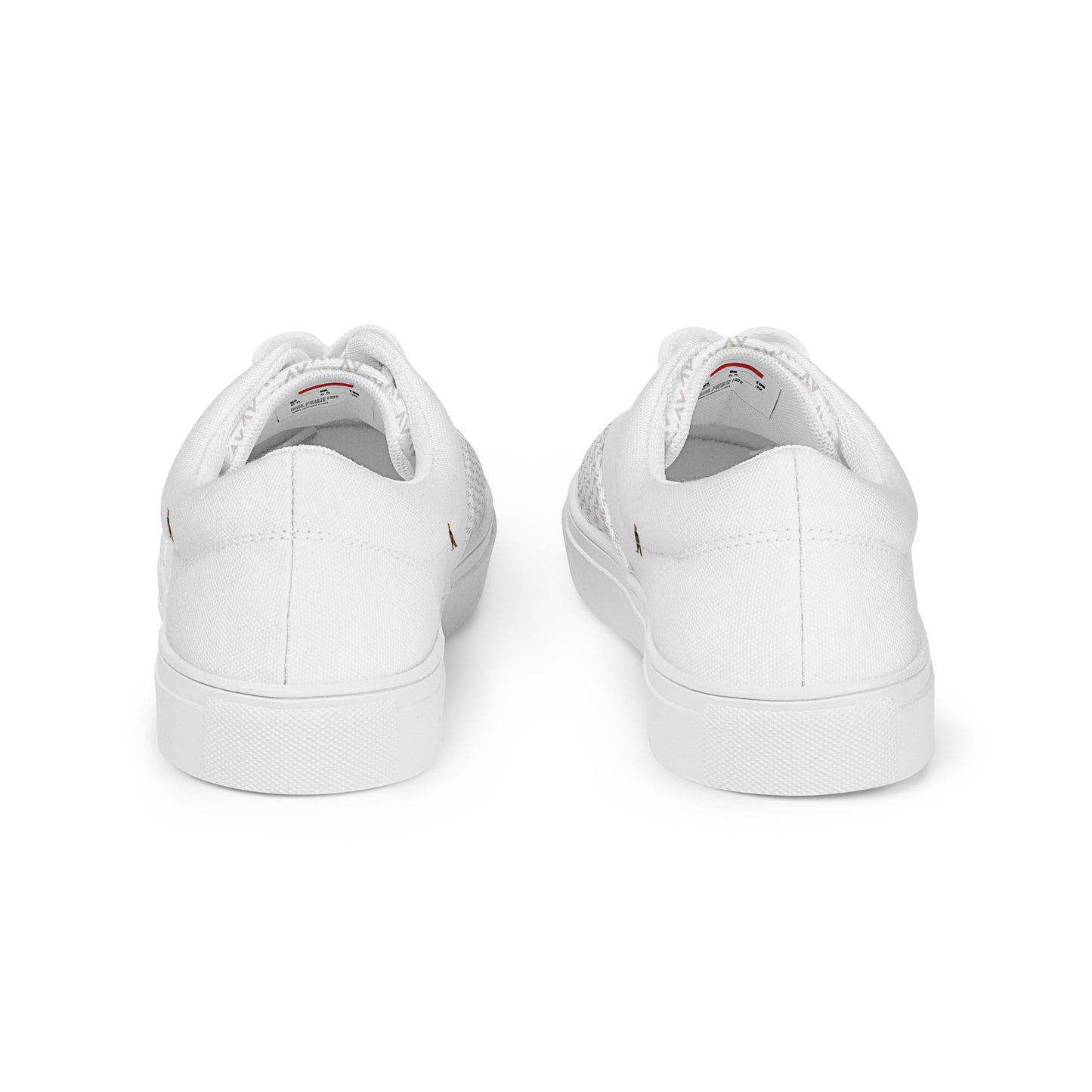 Men’s Lace-Up Canvas Shoes | 'Cartouche Osiris' (White with Grey)