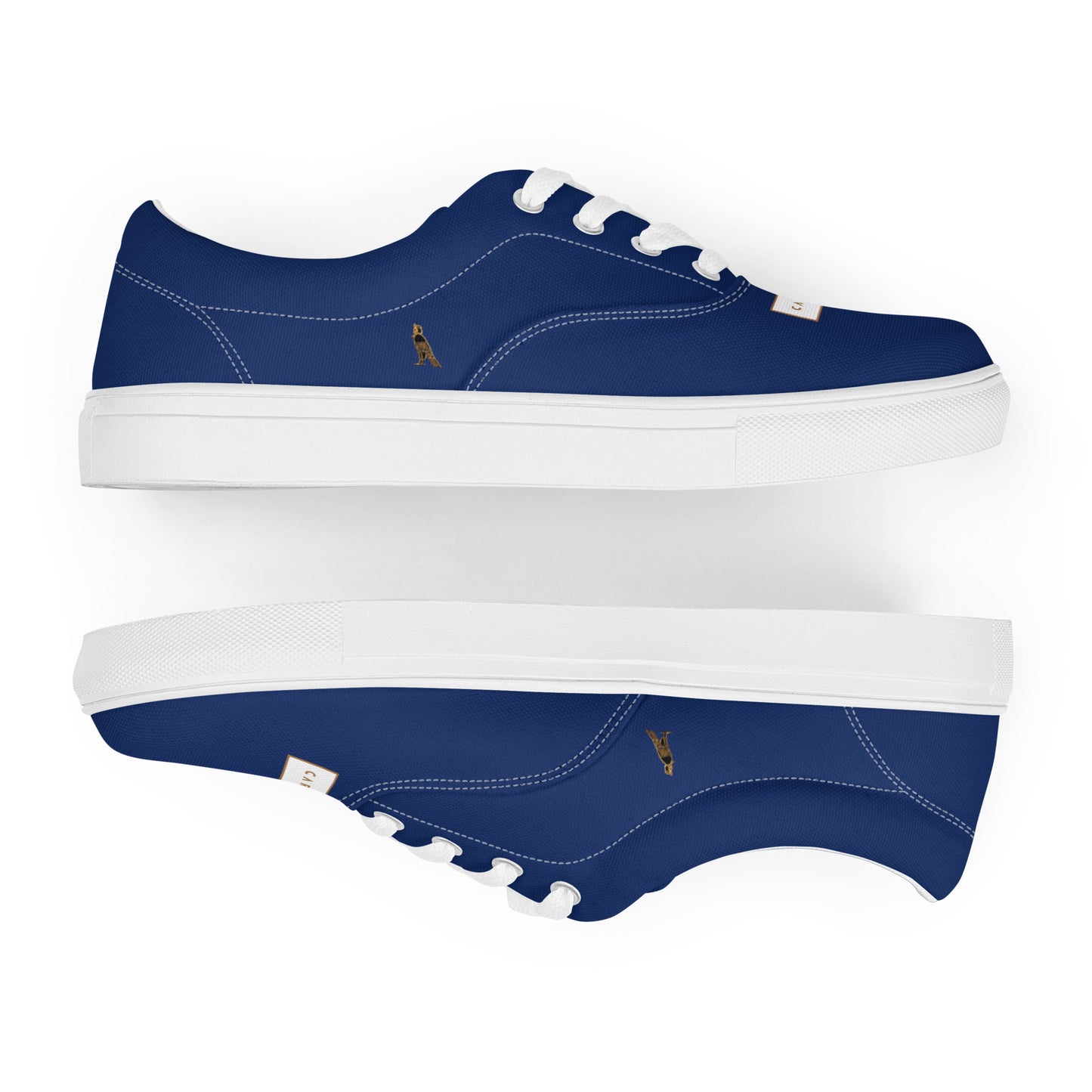 Men’s Lace-Up Canvas Shoes | 'Cartouche Osiris' (Navy & White)